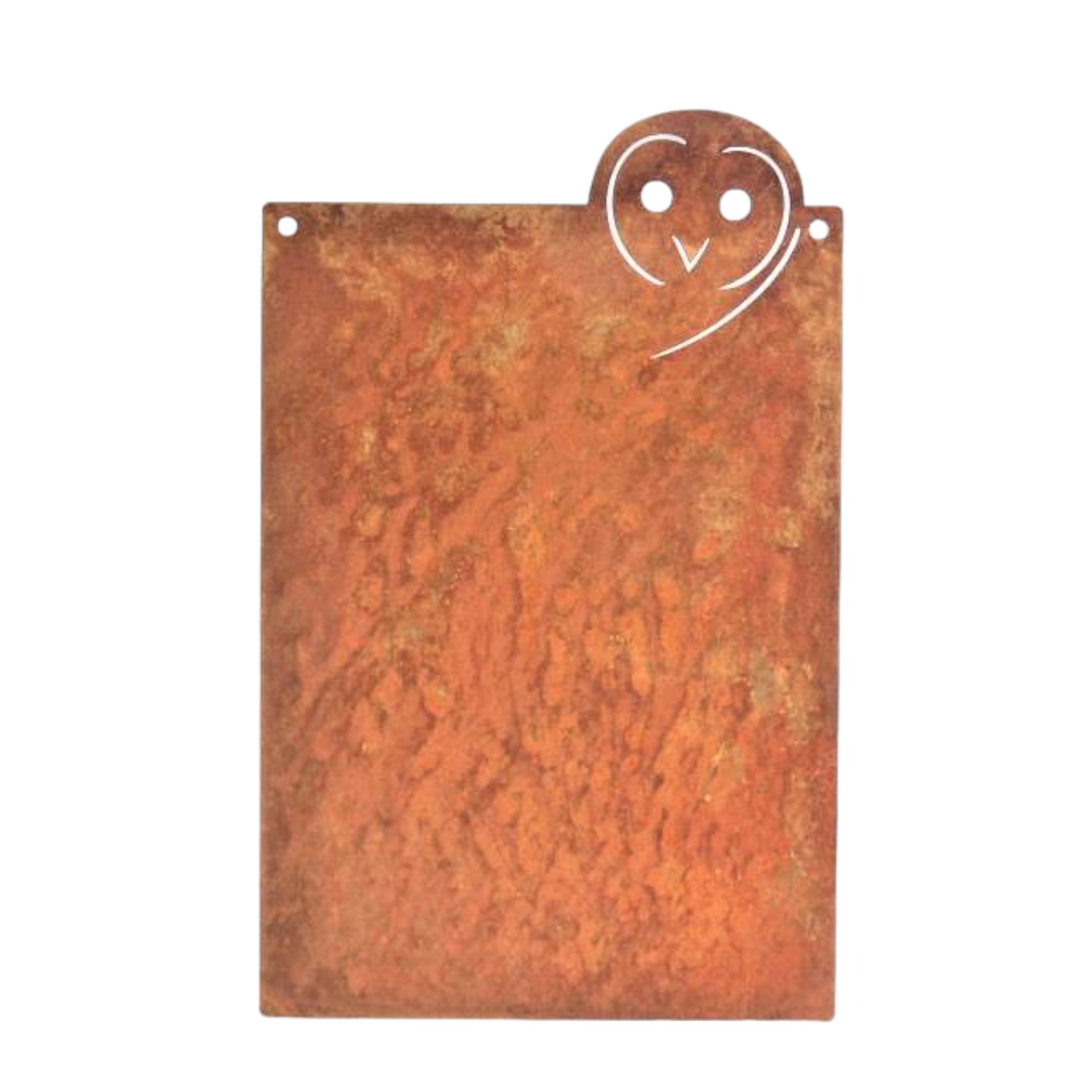 Darstellung von Tafel rost mit Eule