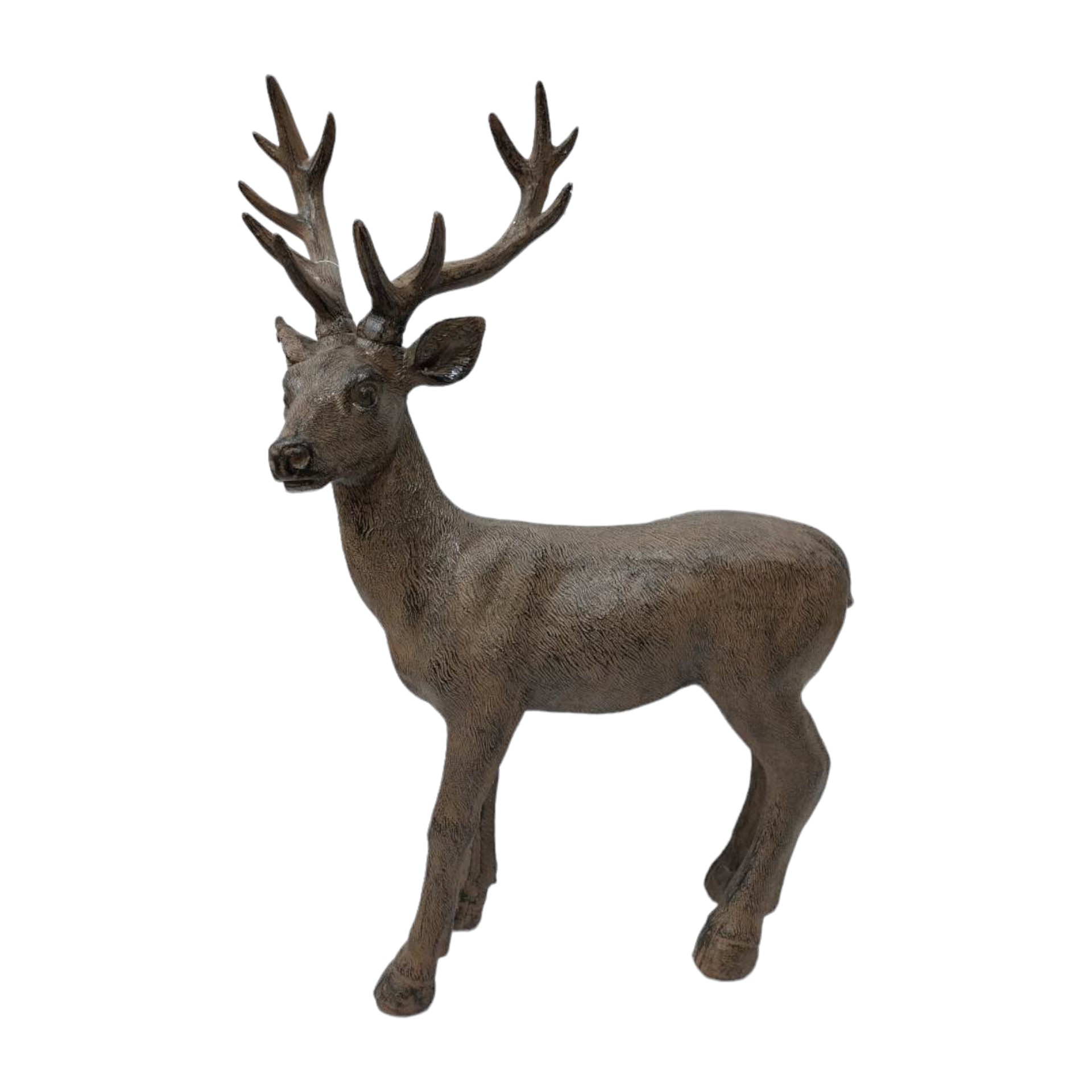 stehender Hirsch braun gross Polyresin Darstellung von stehender Hirsch braun gross Polyresin