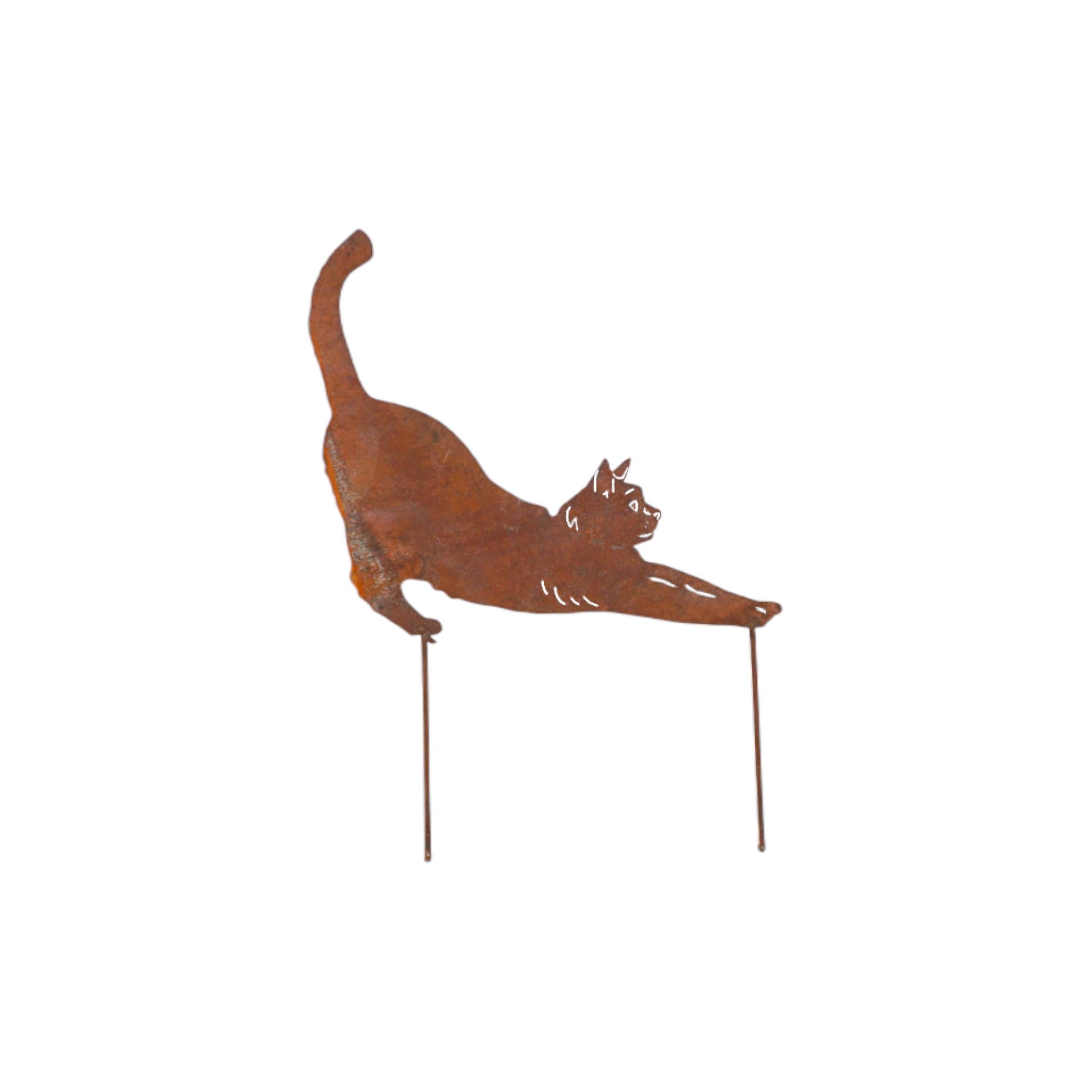 Darstellung von reckende Katze klein 2 Stäbe