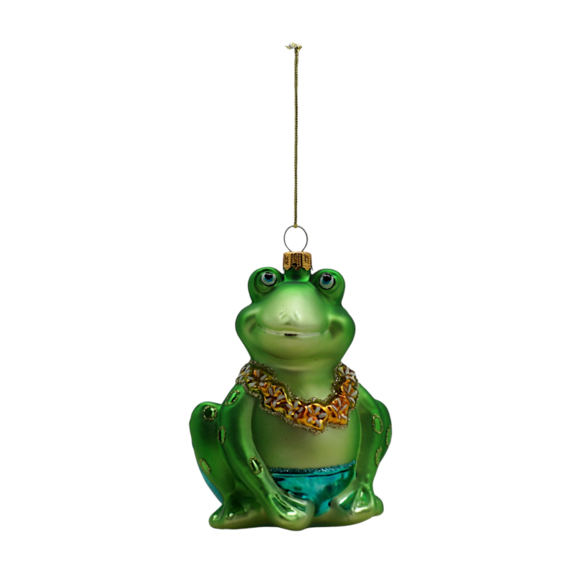 Darstellung von Frosch sitzend grün Glas