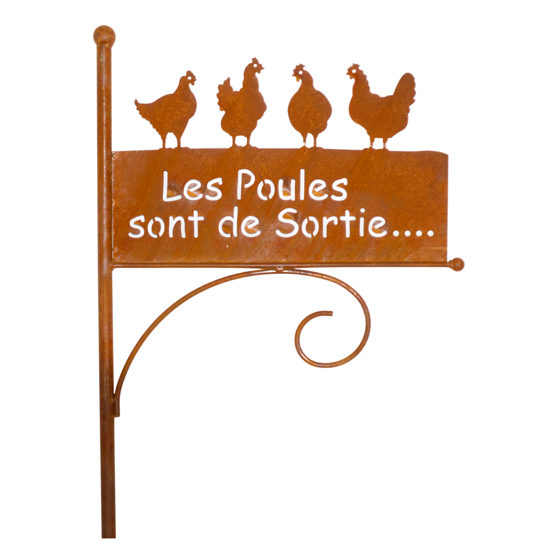 Darstellung von Ampelstange Tafel 4 Hühner Les Poules sont de Sortie