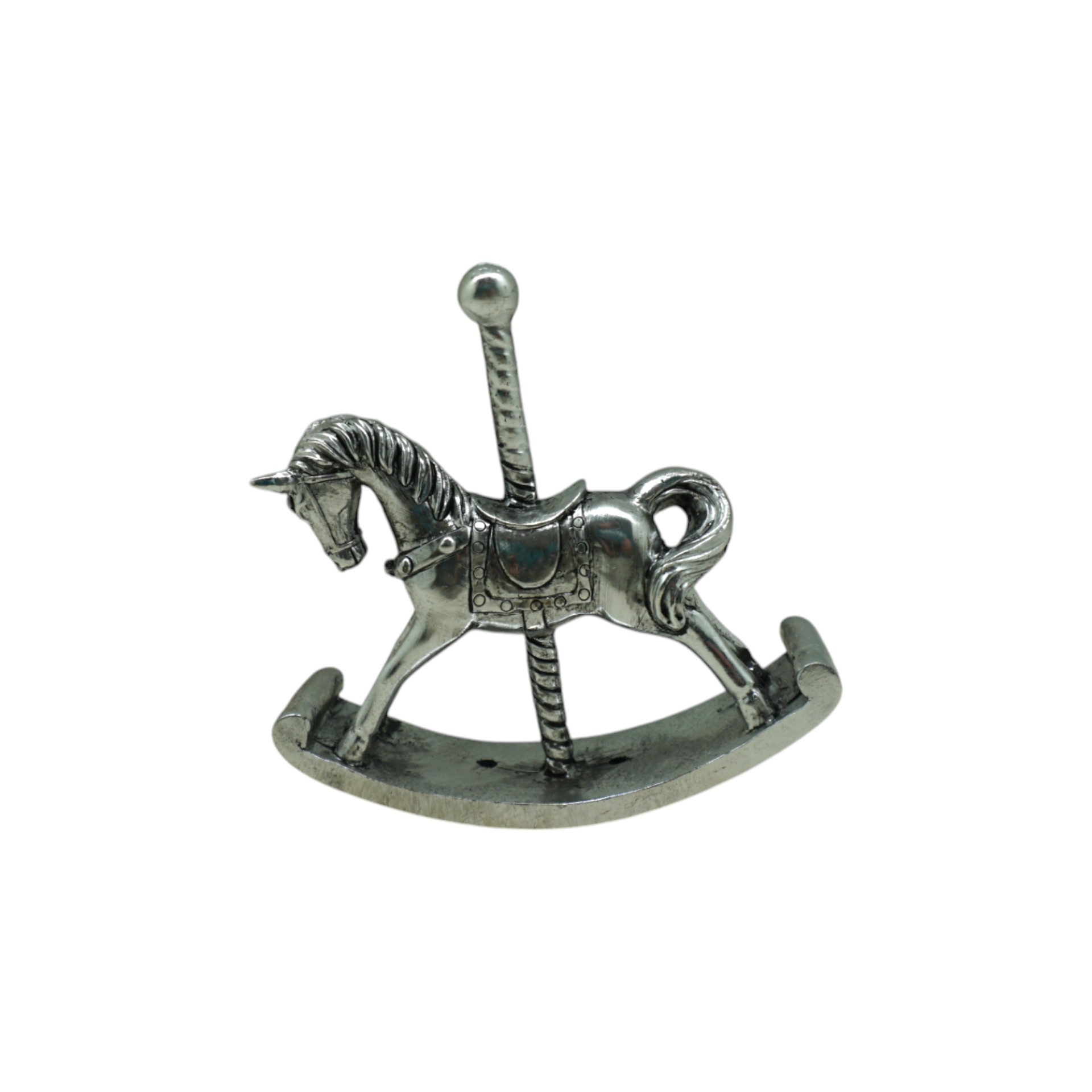 Schaukelpferd SILBER klein Darstellung von Schaukelpferd SILBER klein