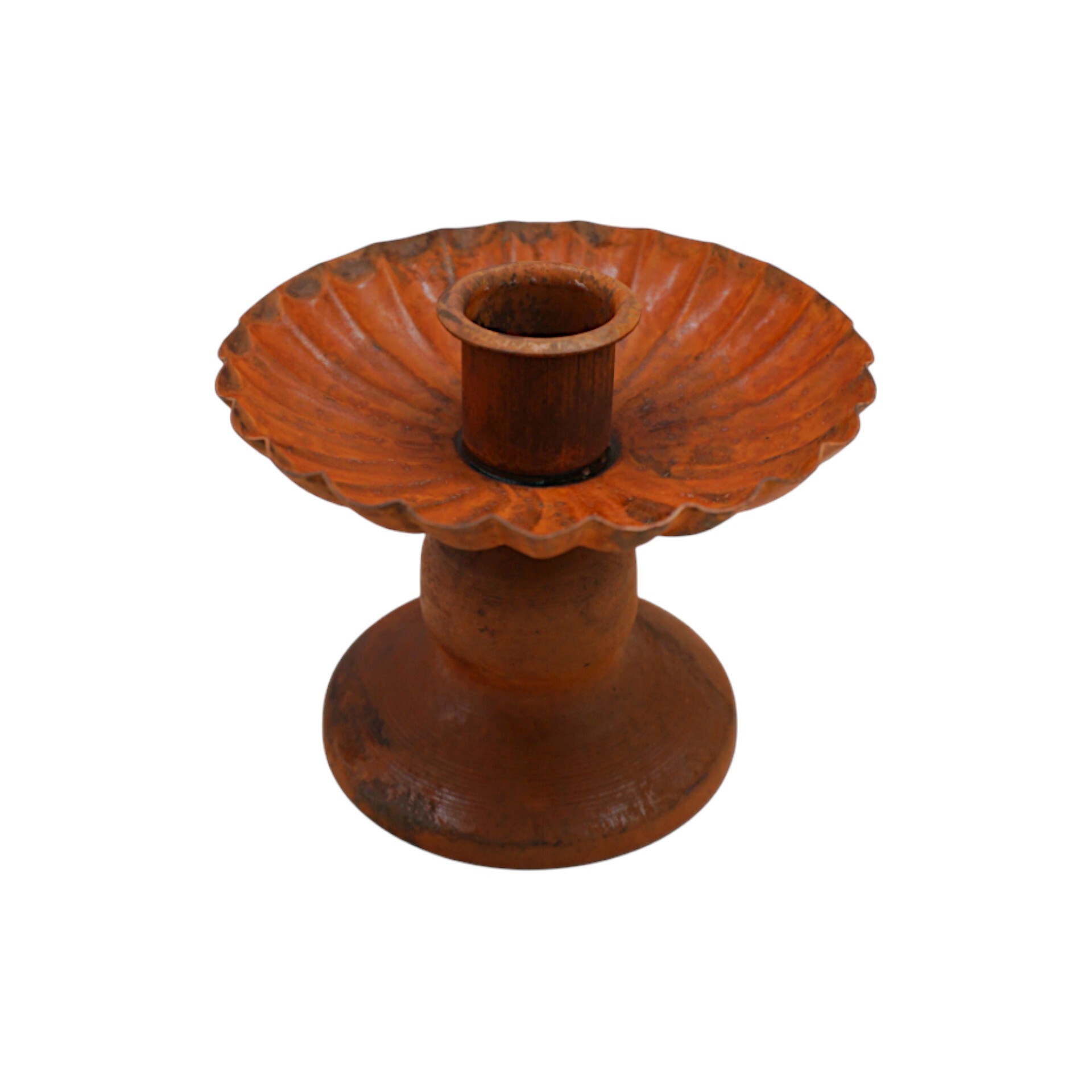 Darstellung von Schale a. Fuss klein f. Stabkerze rusty