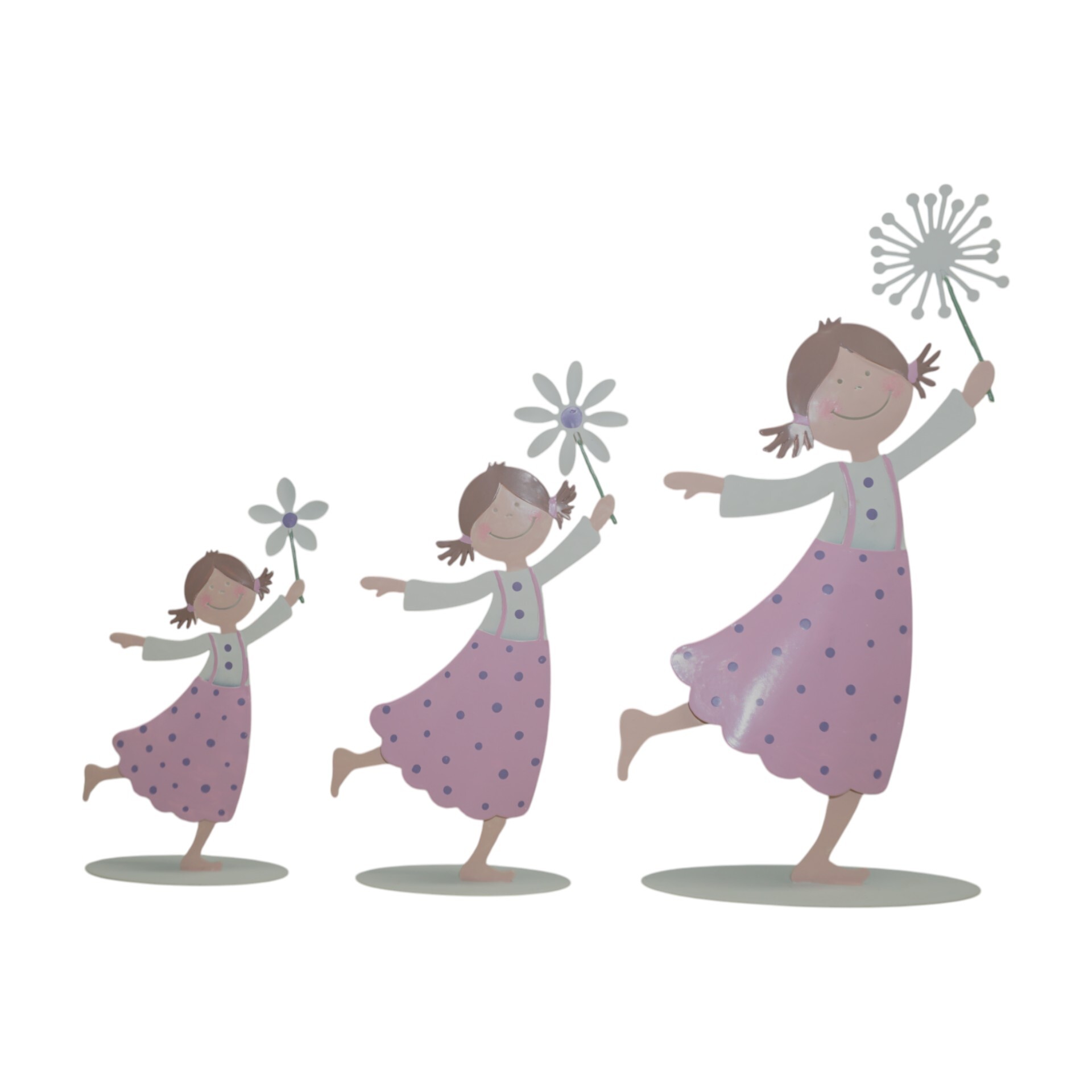 Darstellung von Pünktchentanz a. Platte, LILA Margerite klein