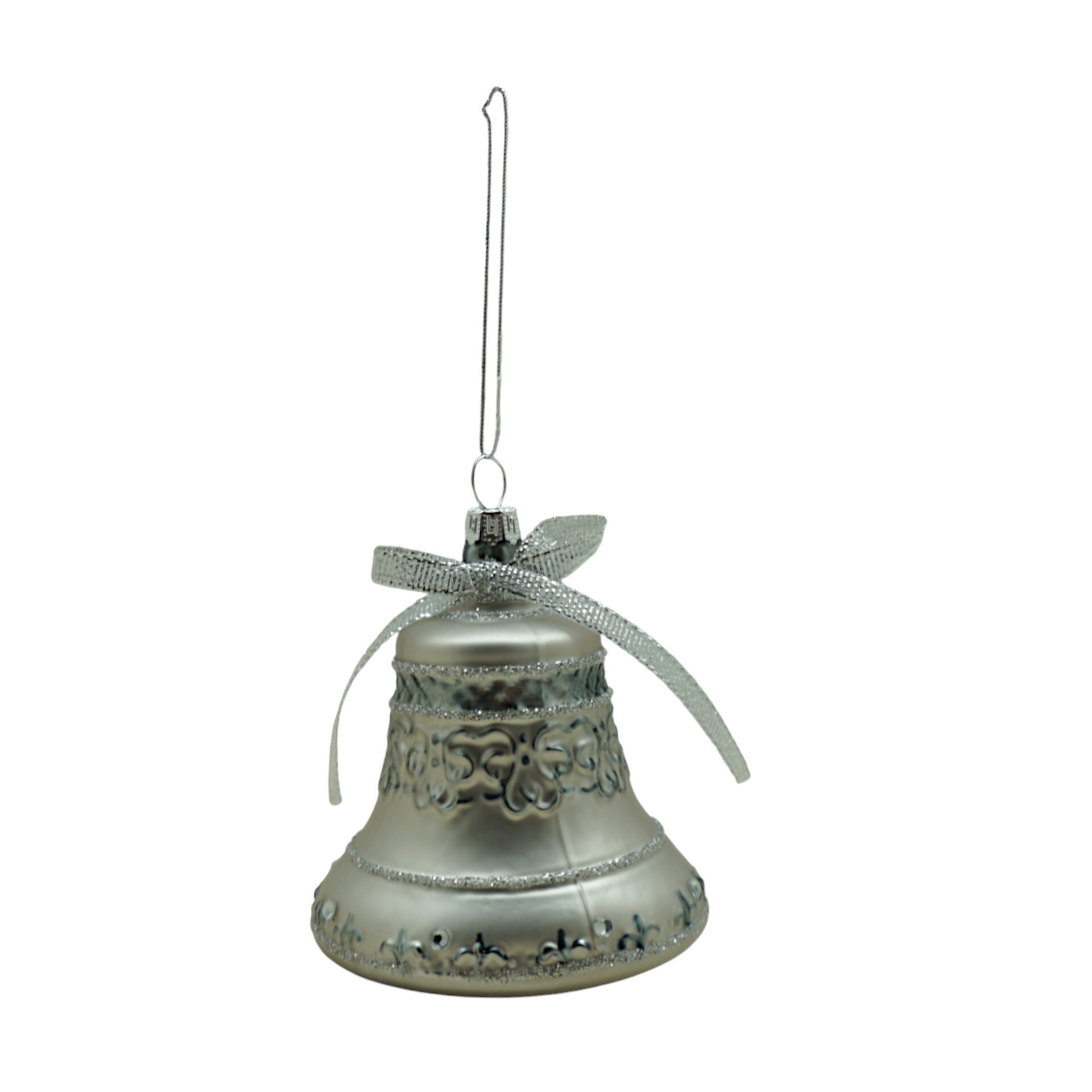 Darstellung von Glocke silber Glas