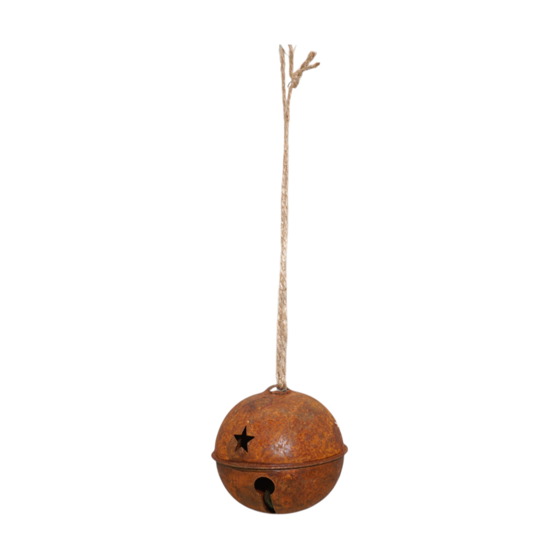 Darstellung von Weih`kugel m. Schellen klein d= 8 cm rost