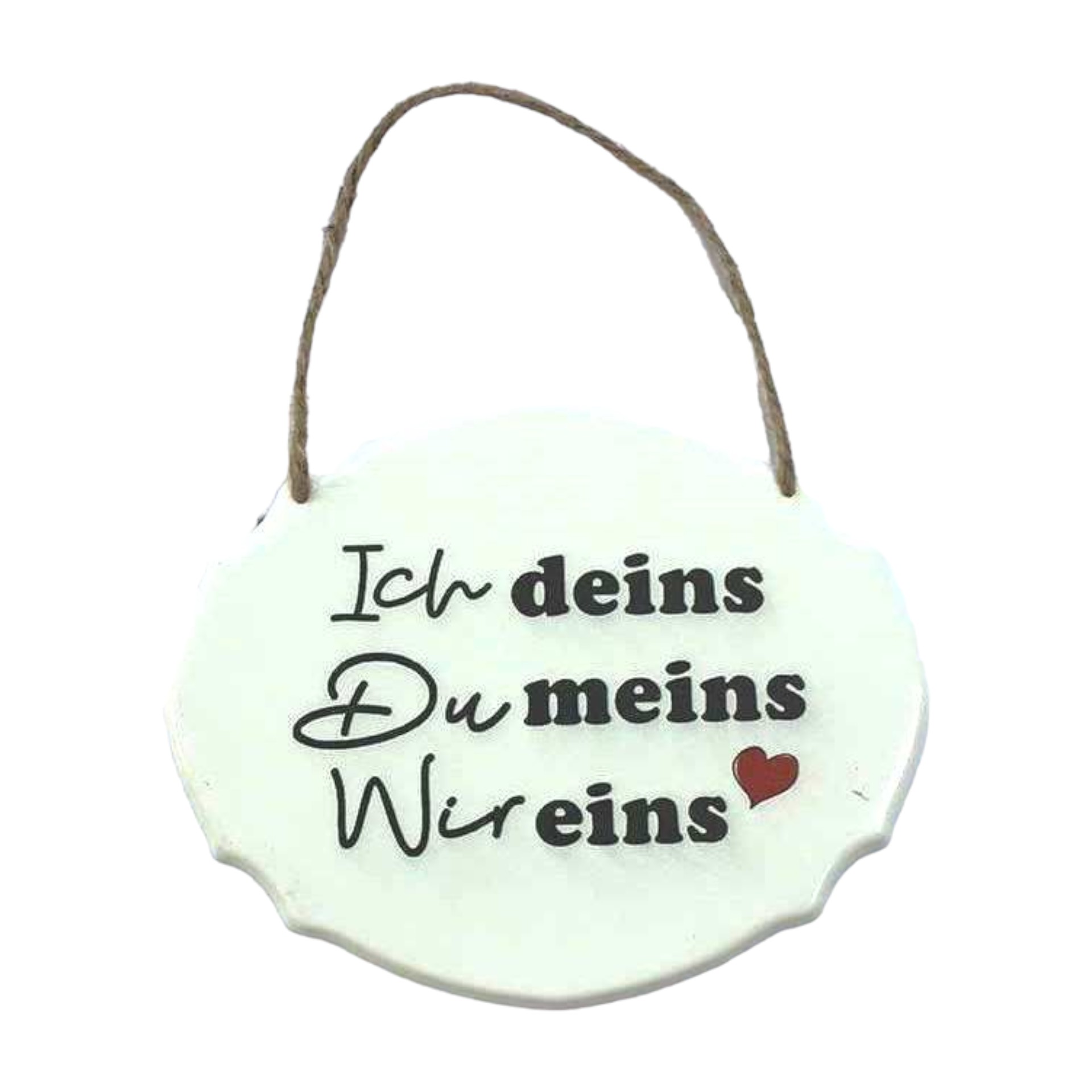 Darstellung von RP UV-Schild Ich deins Du meins Wir eins
