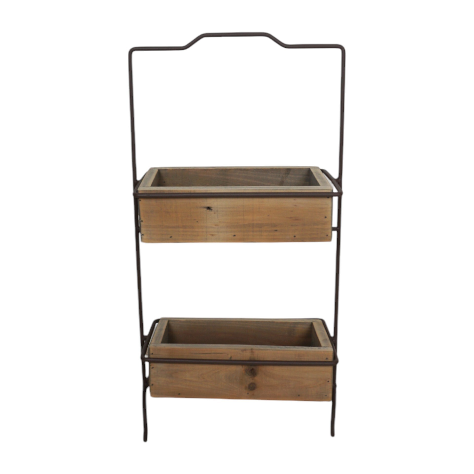 Metalletagere mit 2 Holzfächer Darstellung von Metalletagere mit 2 Holzfächer