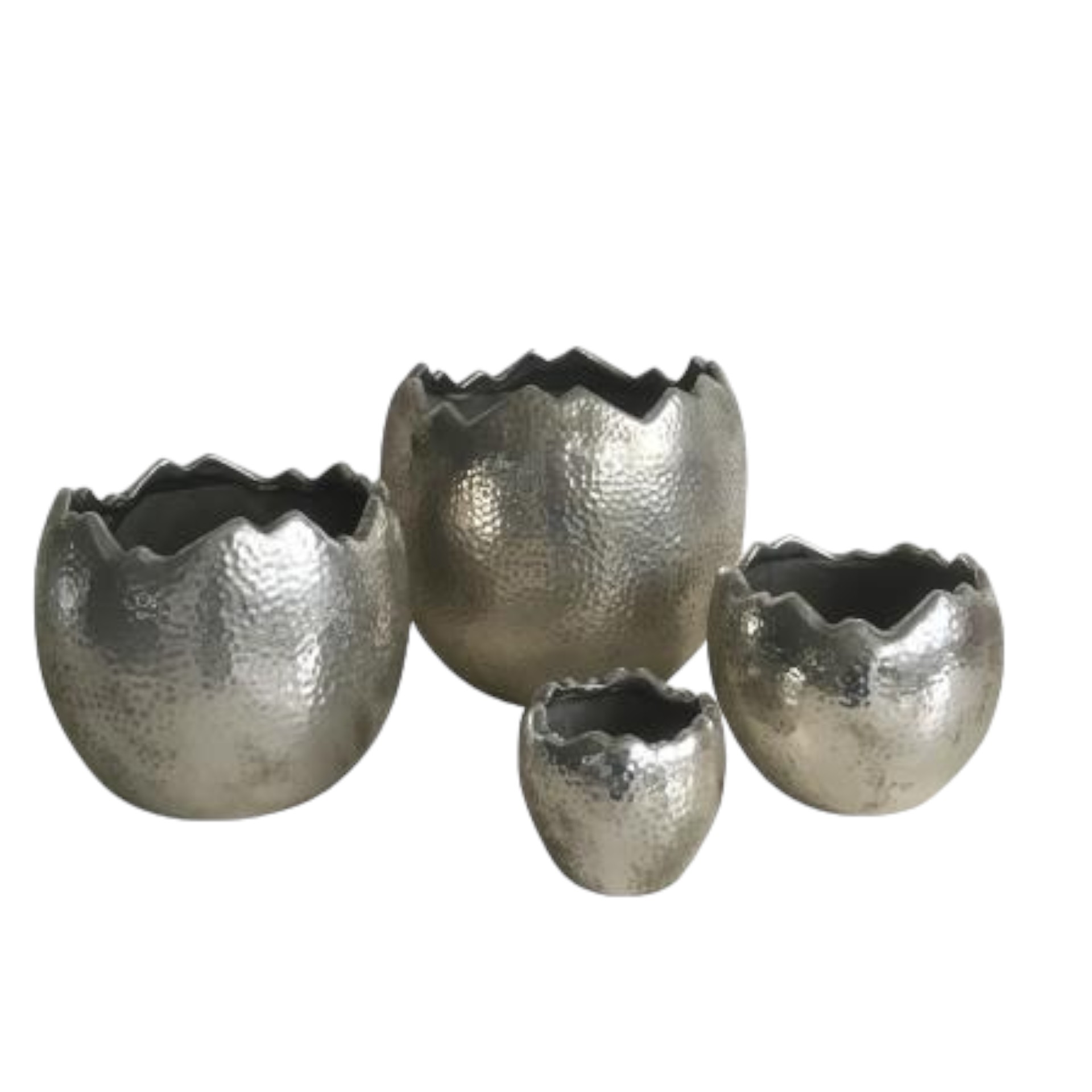 Keramikei z. Bepflanzen silber gross Darstellung von Keramikei z. Bepflanzen silber gross