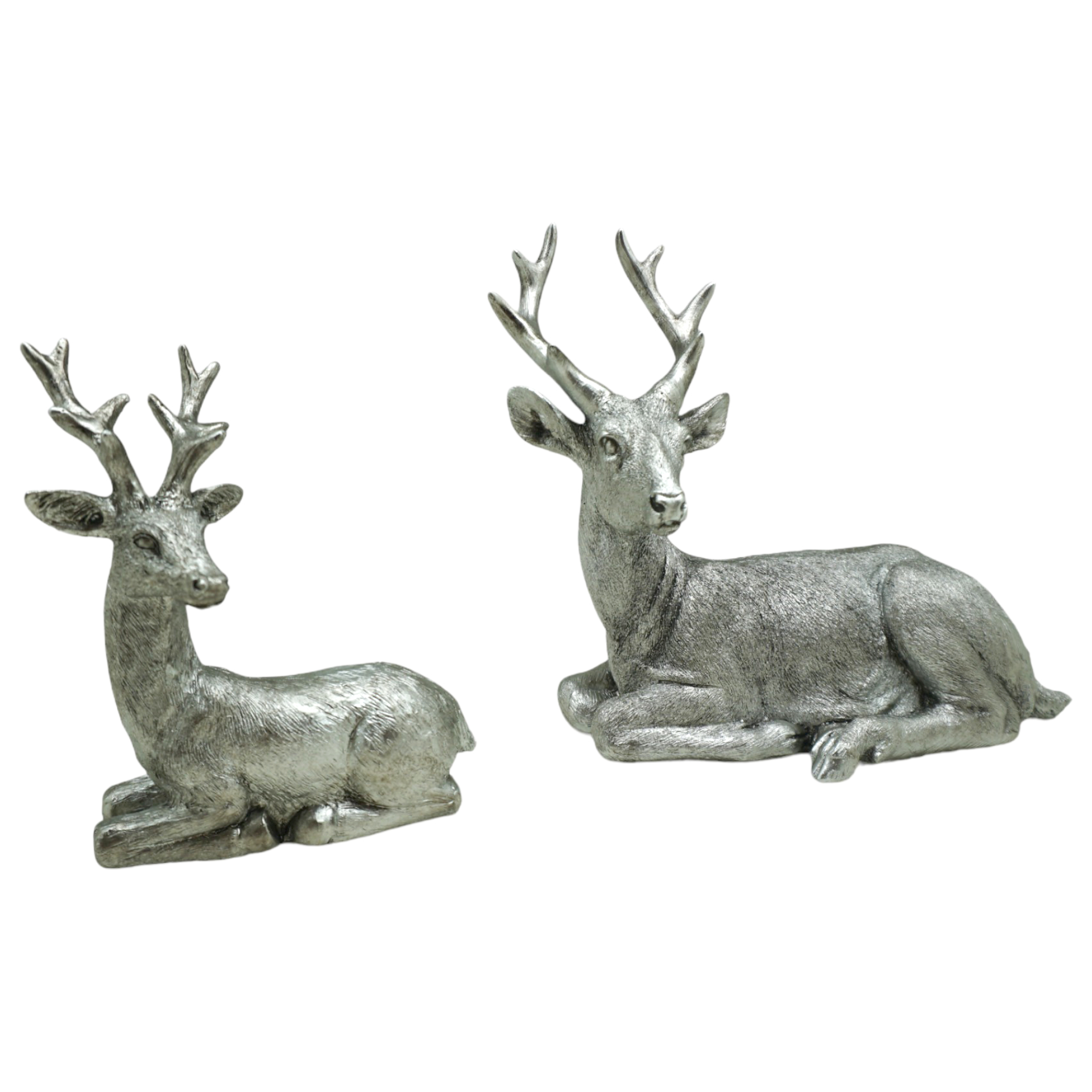 Darstellung von liegender Hirsch klein silber