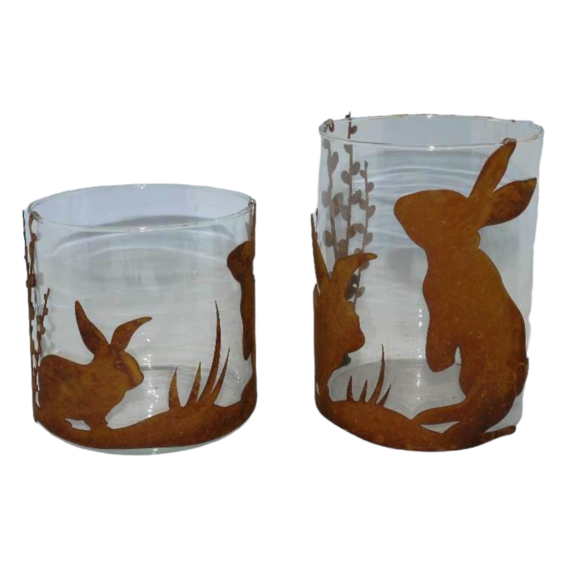 Windlicht Ostern halbrund gross inkl. Glas Darstellung von Windlicht Ostern halbrund gross inkl. Glas