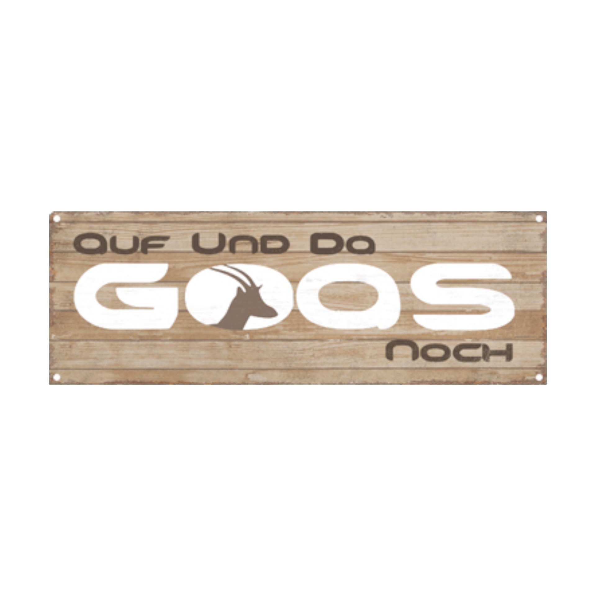 Darstellung von Schild auf und da Goas noch