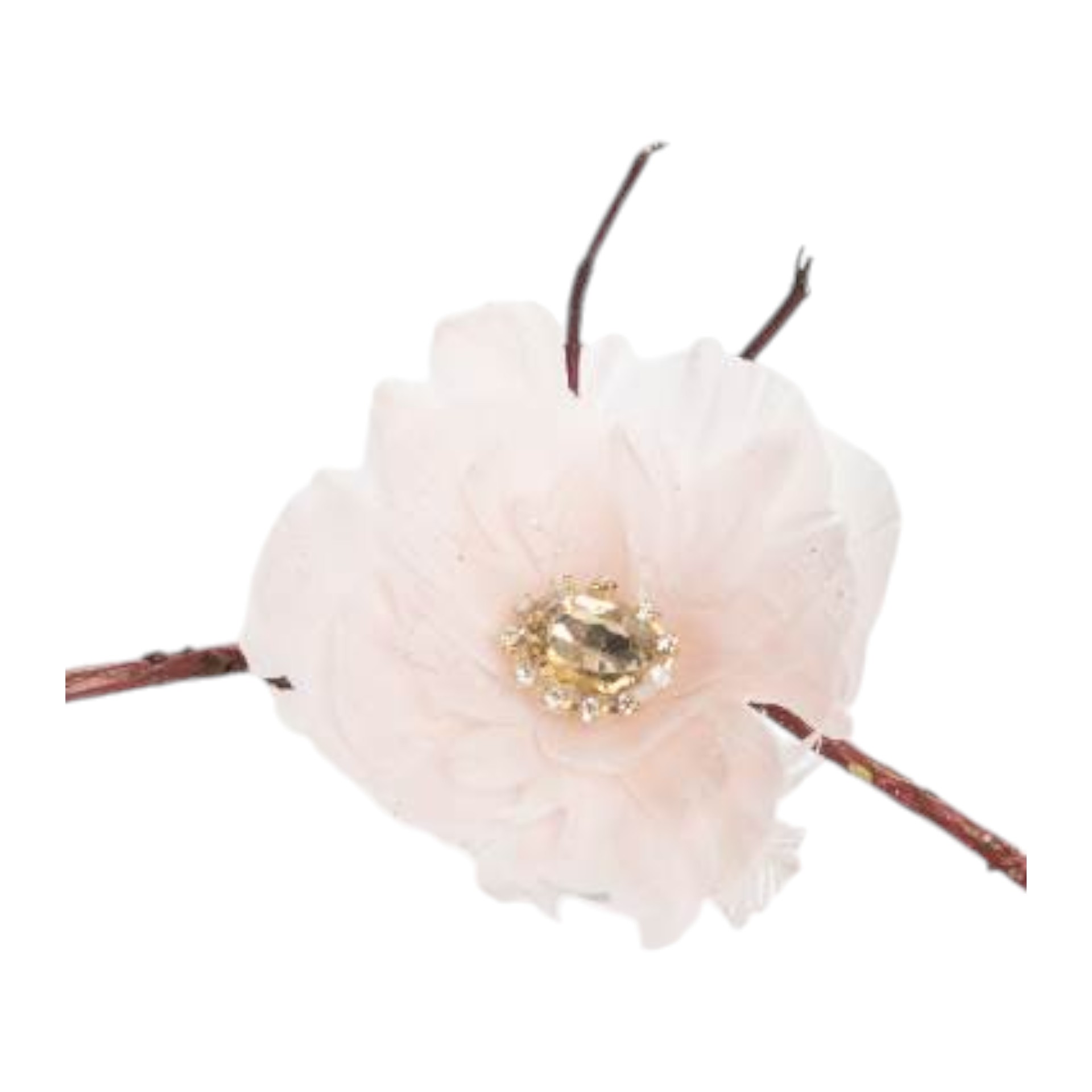 Blüte weiss mit Clip d= 10 cm Darstellung von Blüte weiss mit Clip d= 10 cm