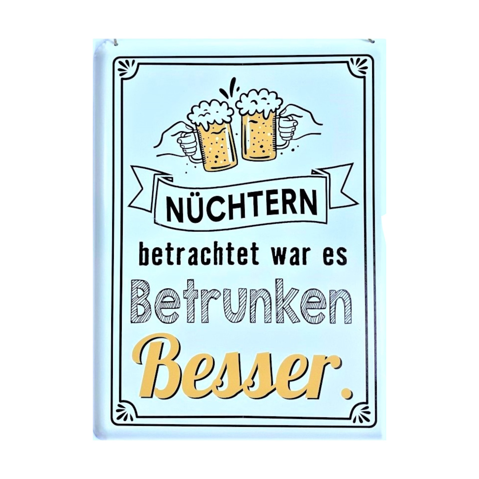 Darstellung von UV Schild nüchtern betrachtet war es...
