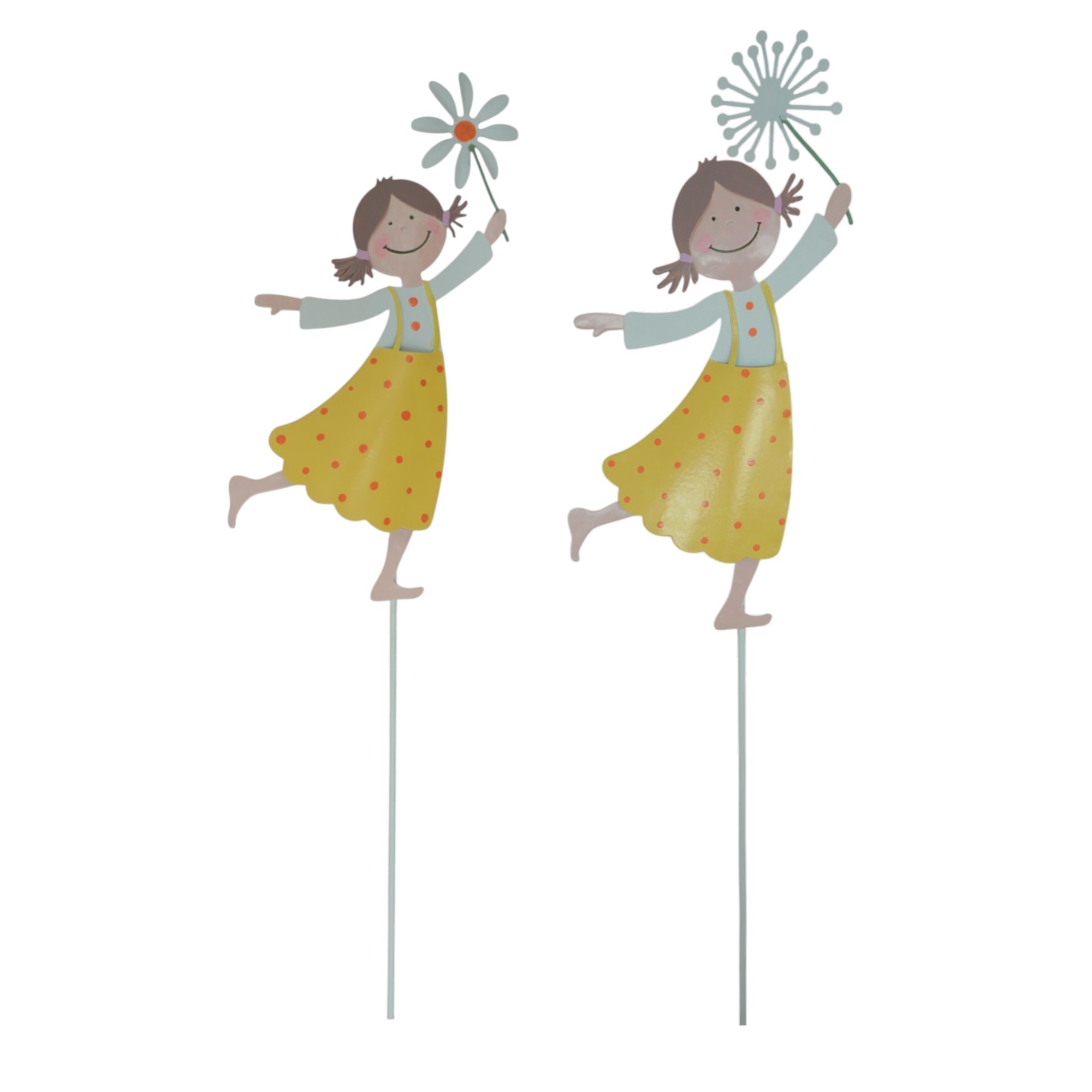 Darstellung von Pünktchentanz a. Stab, GELB Pusteblume gross