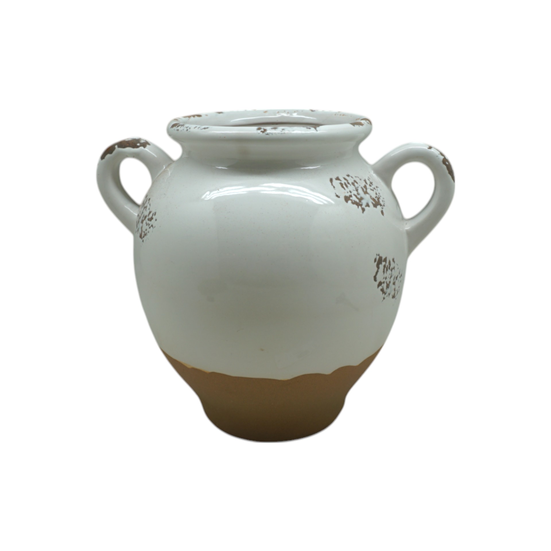 Darstellung von Henkelvase klein m. Rand braun