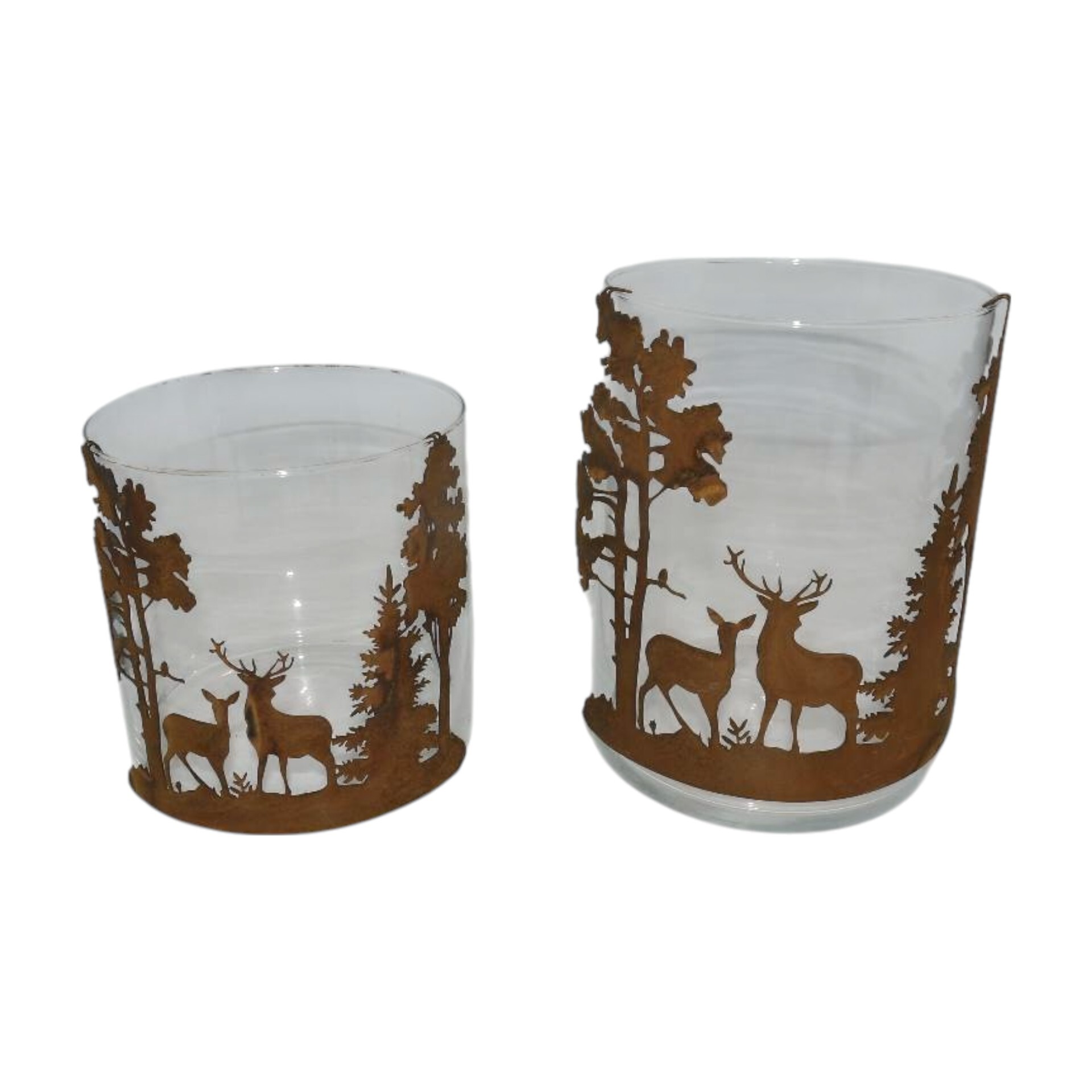 Darstellung von Bogen 20007 halbrund Wald und Tiere gross inkl. Glas