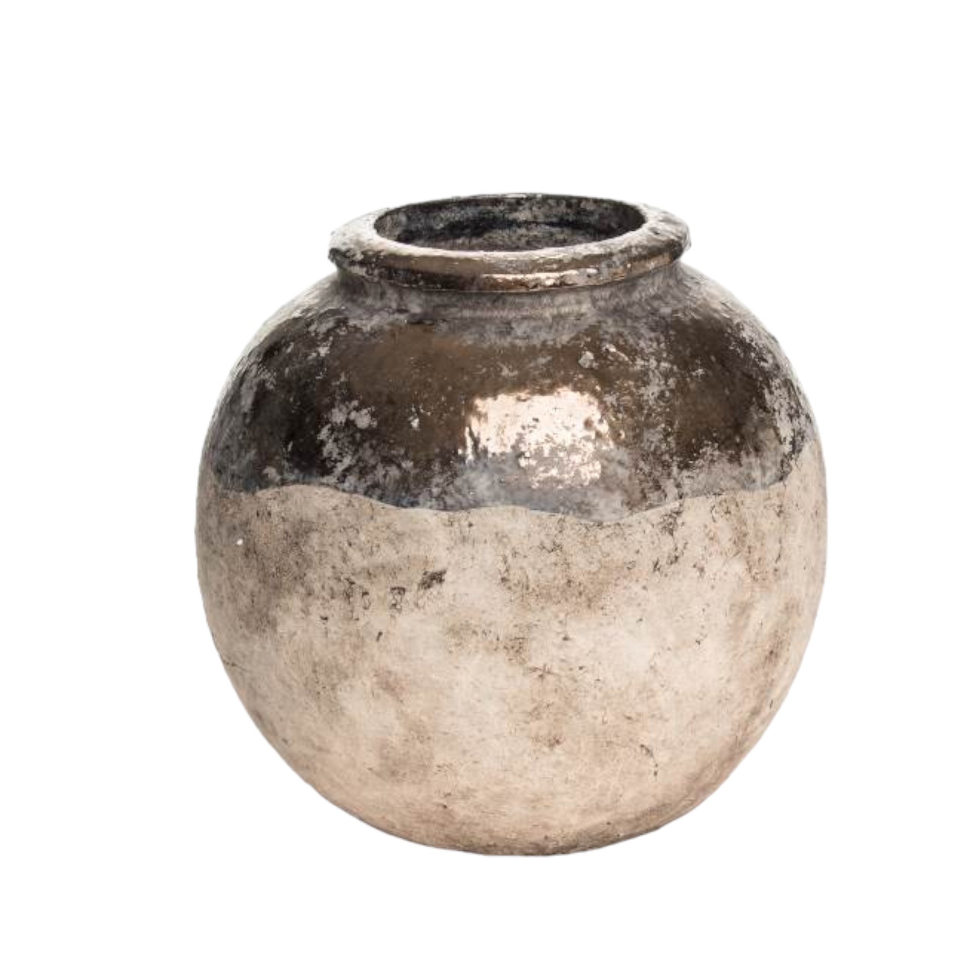 Topf kugelförmig goldschwarz/ natur Darstellung von Topf kugelförmig goldschwarz/ natur