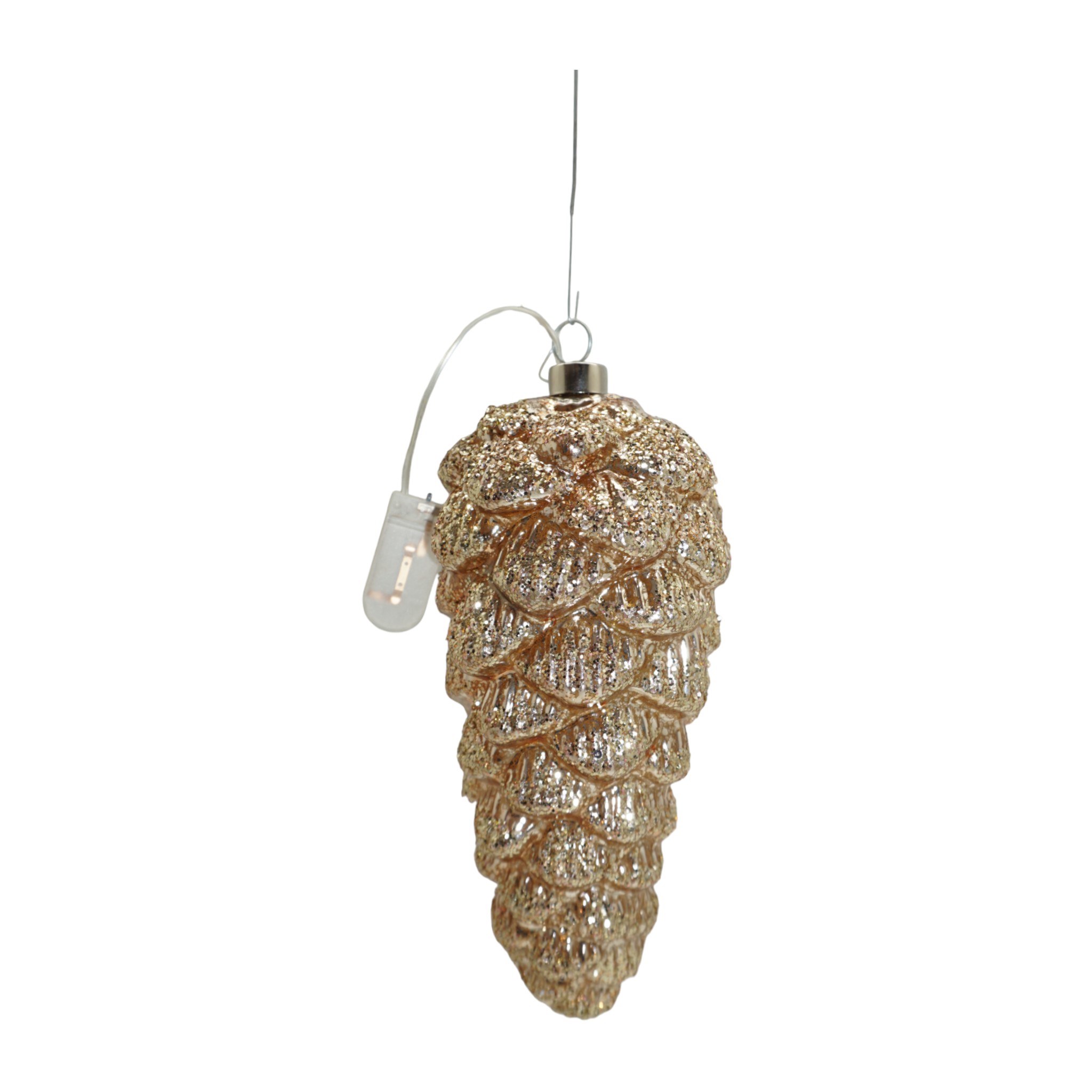 Zapfen gold mit LED, gross Darstellung von Zapfen gold mit LED, gross