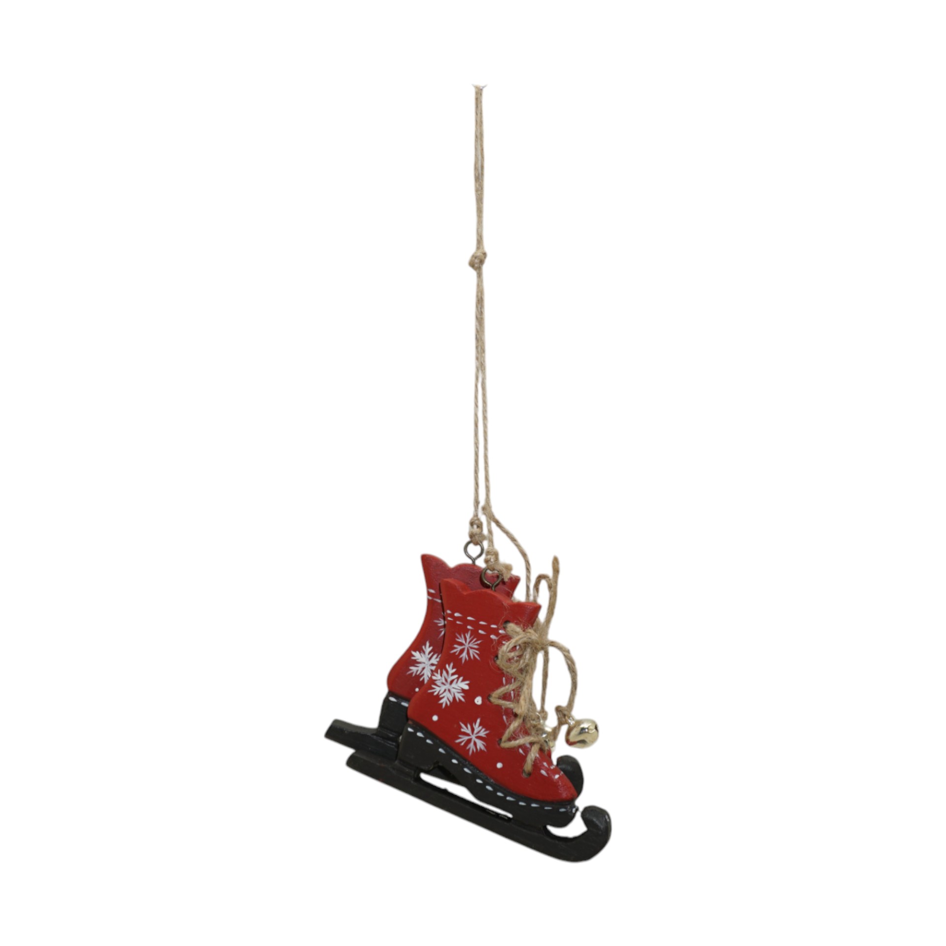 Darstellung von Schlittschuhpaar rot/Glockerl