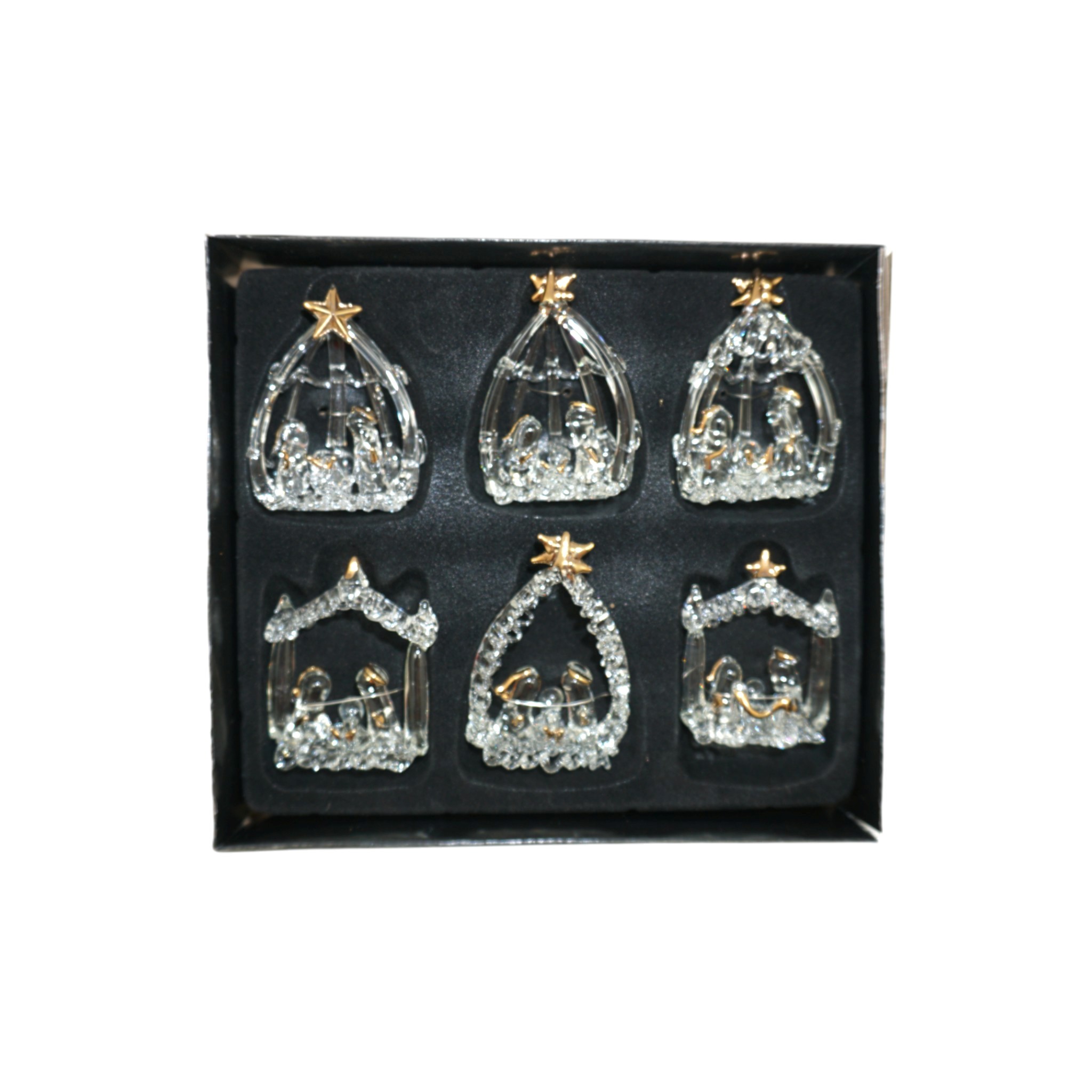 Glaskrippenbox 6-tlg, natur/ gold Darstellung von Glaskrippenbox 6-tlg, natur/ gold