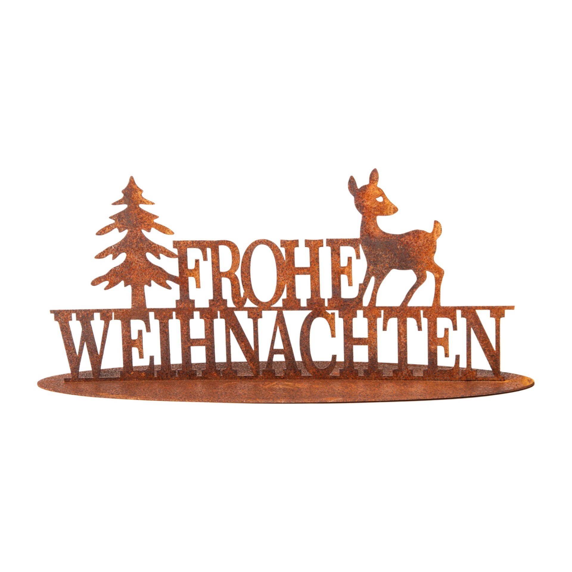 Darstellung von Tafel auf Platte „Frohe Weihnachten“