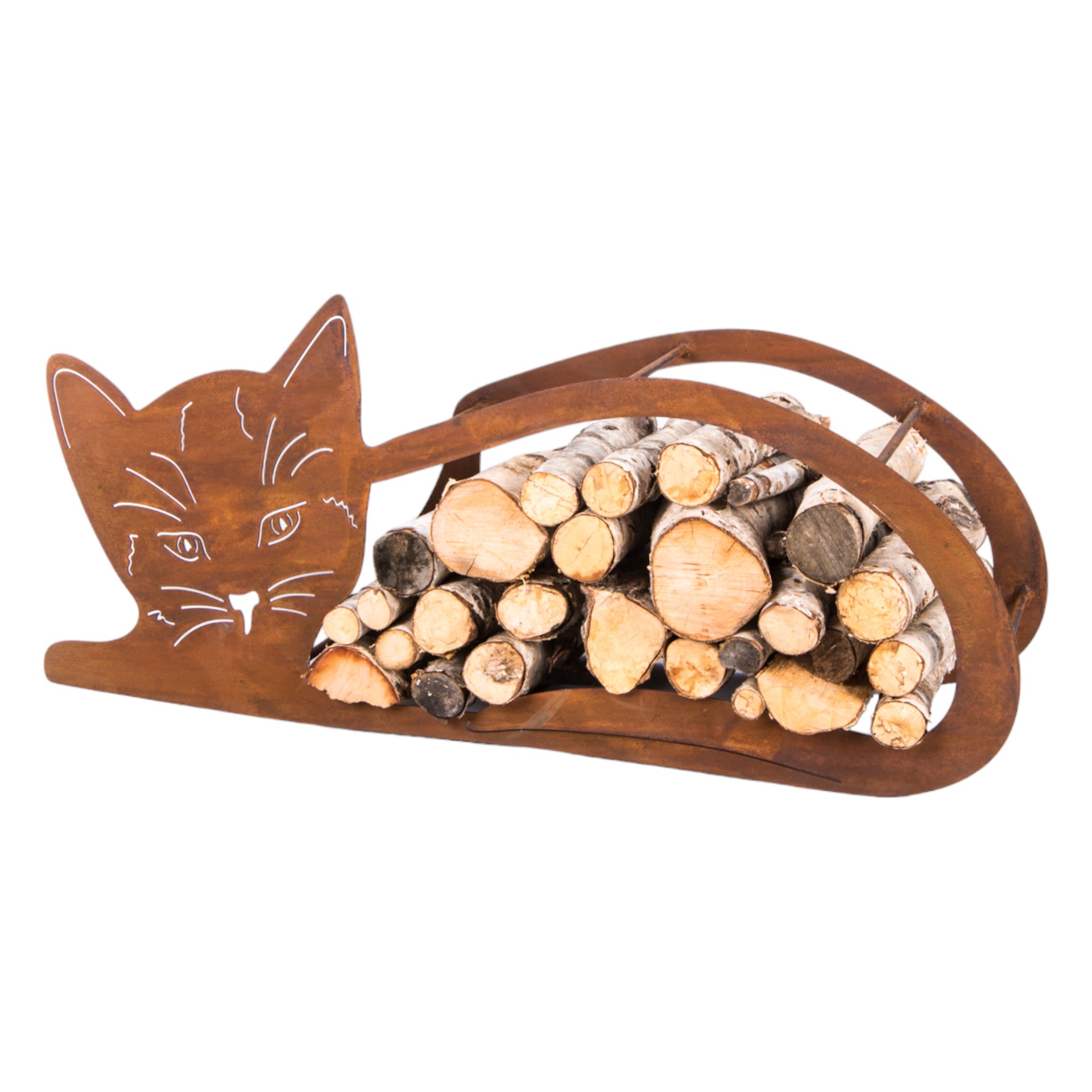 Holzregal liegende Katze 100x30, h= 43 cm Darstellung von Holzregal liegende Katze 100x30, h= 43 cm