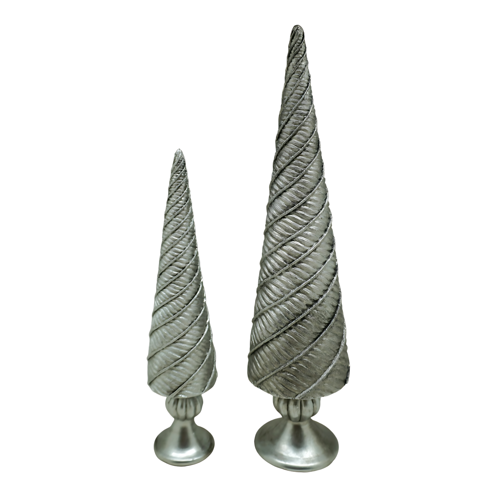 Darstellung von Dekobaum klein silber mit runden Fuss