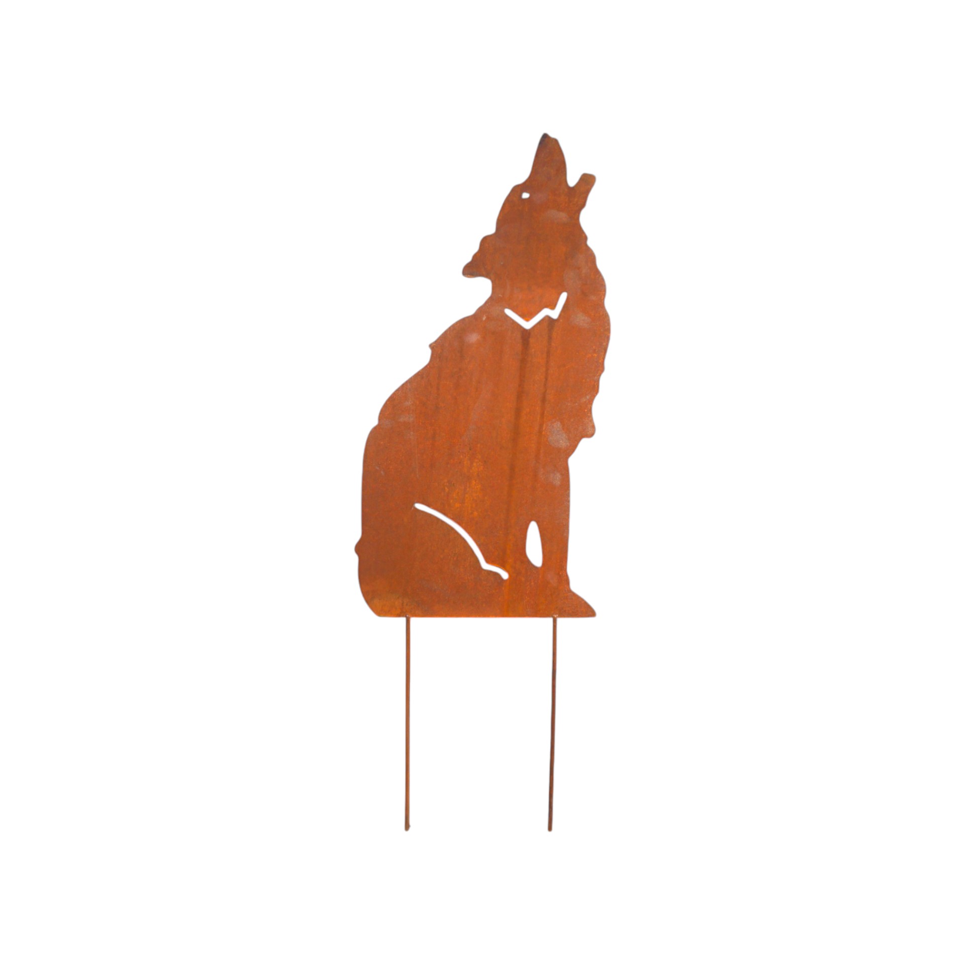 heulender Hund zum Stecken, 2 Stäbe klein Darstellung von heulender Hund zum Stecken, 2 Stäbe klein