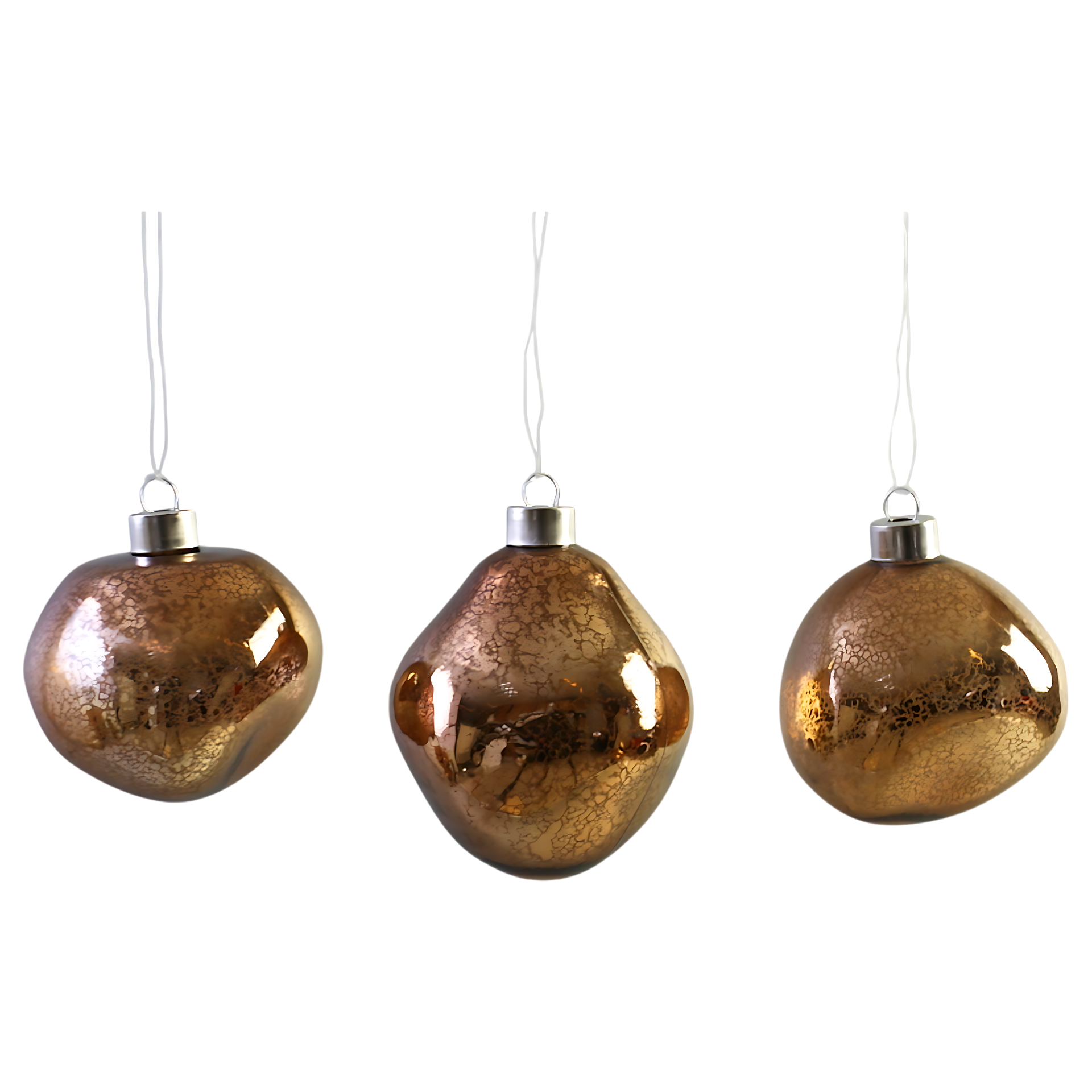 Darstellung von Organic Glasskugelset 3tlg. braun