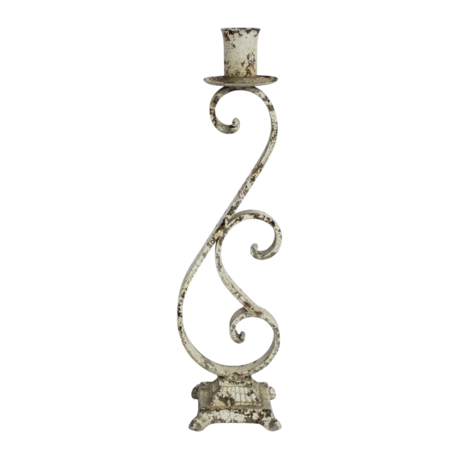 Darstellung von Kerzenhalter gross antikfinish Metall h= 54 cm