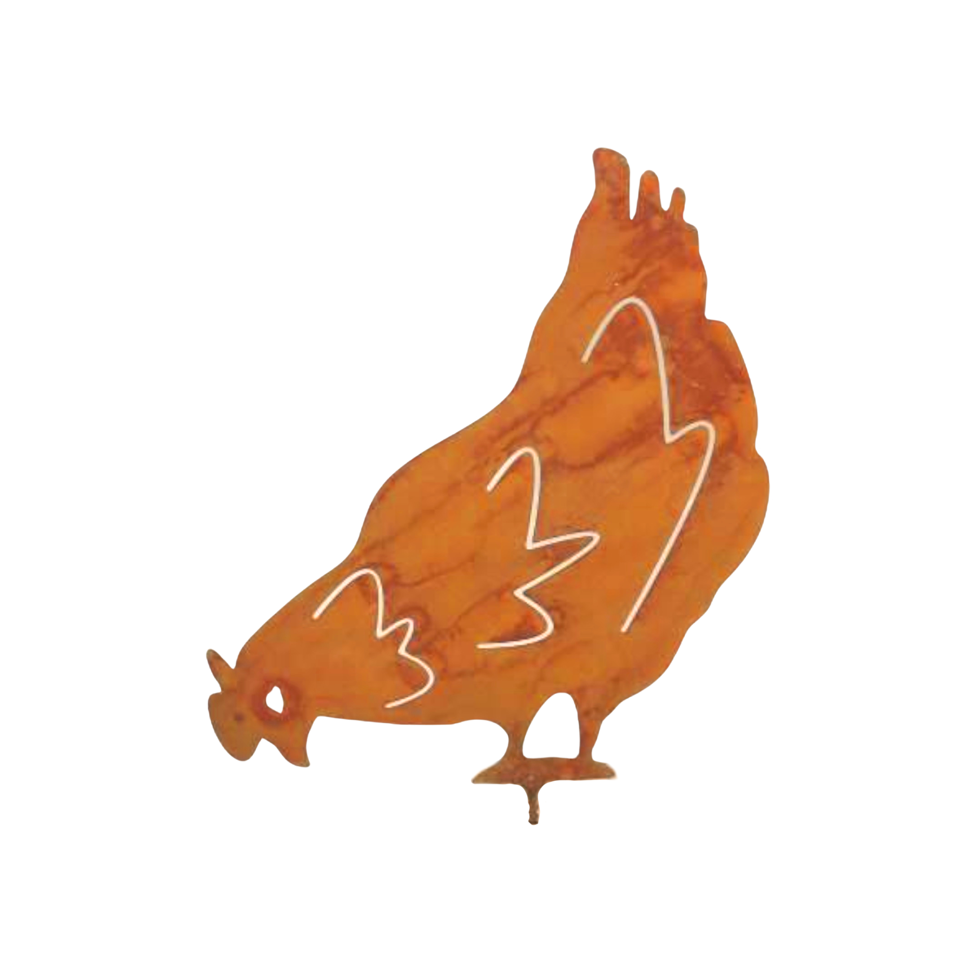 Darstellung von Huhn pickend mit Dorn