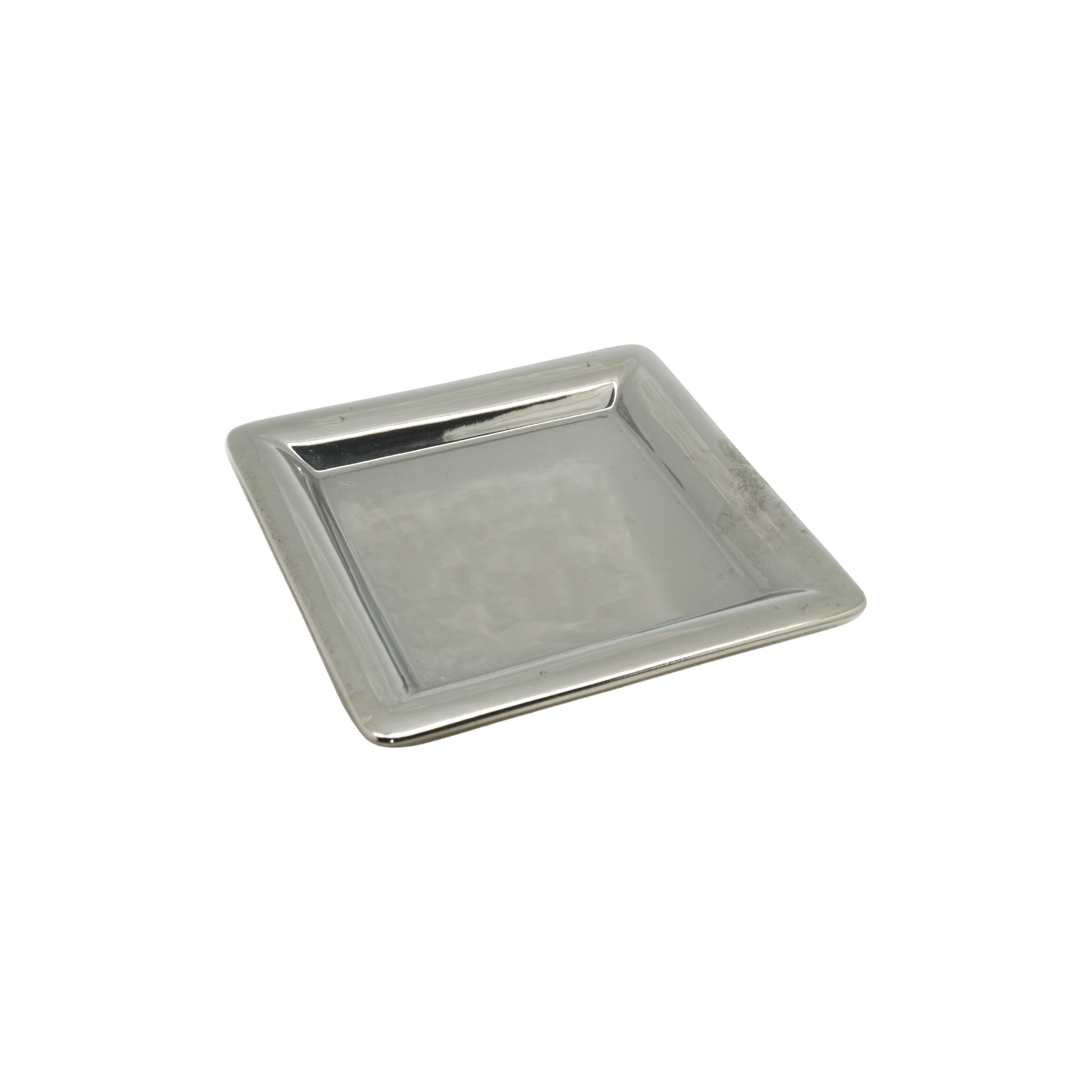 Darstellung von RP Keramikteller quadrat. SILBER klein 20 cm