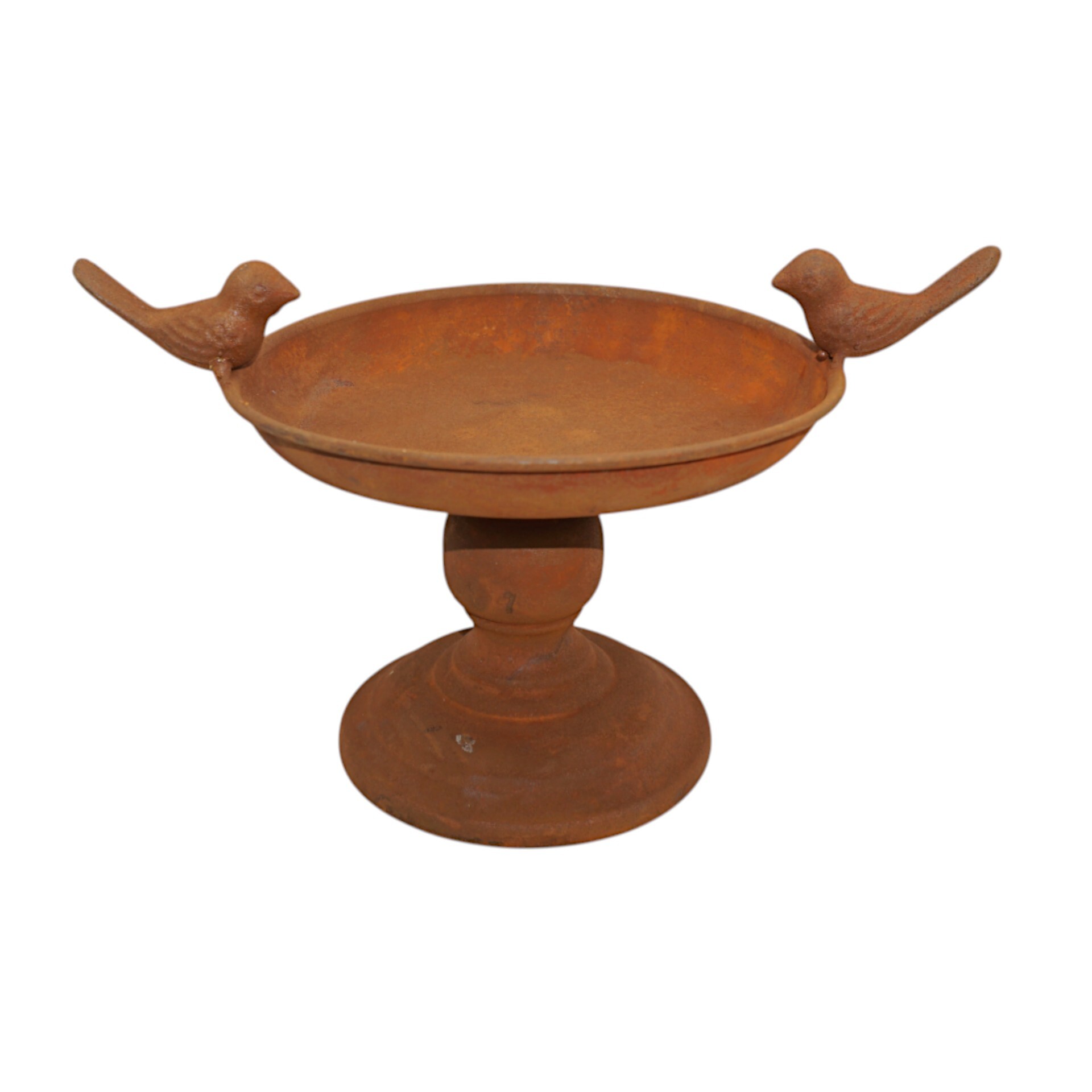 Darstellung von Vogeltränke rost gross m. 2 Vogerl