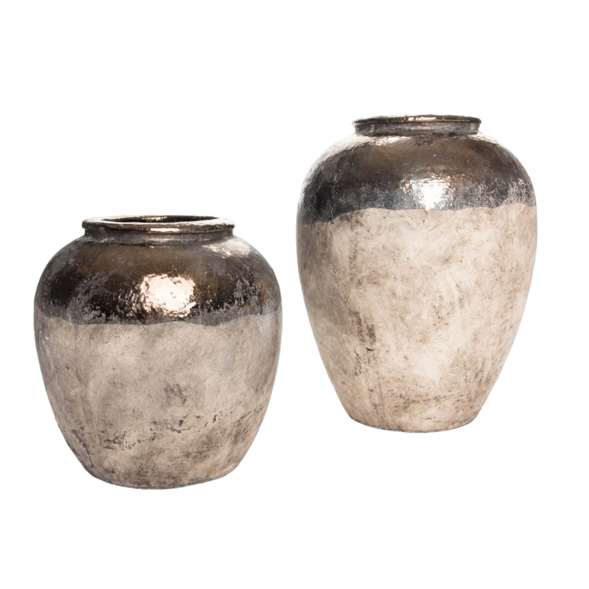 Topf bauchig mittel goldschwarz/ natur Darstellung von Topf bauchig mittel goldschwarz/ natur