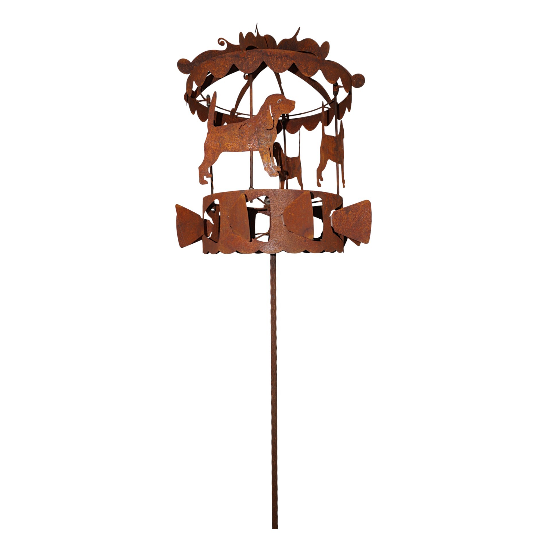 Darstellung von Karussellspinner Hunde 170 cm