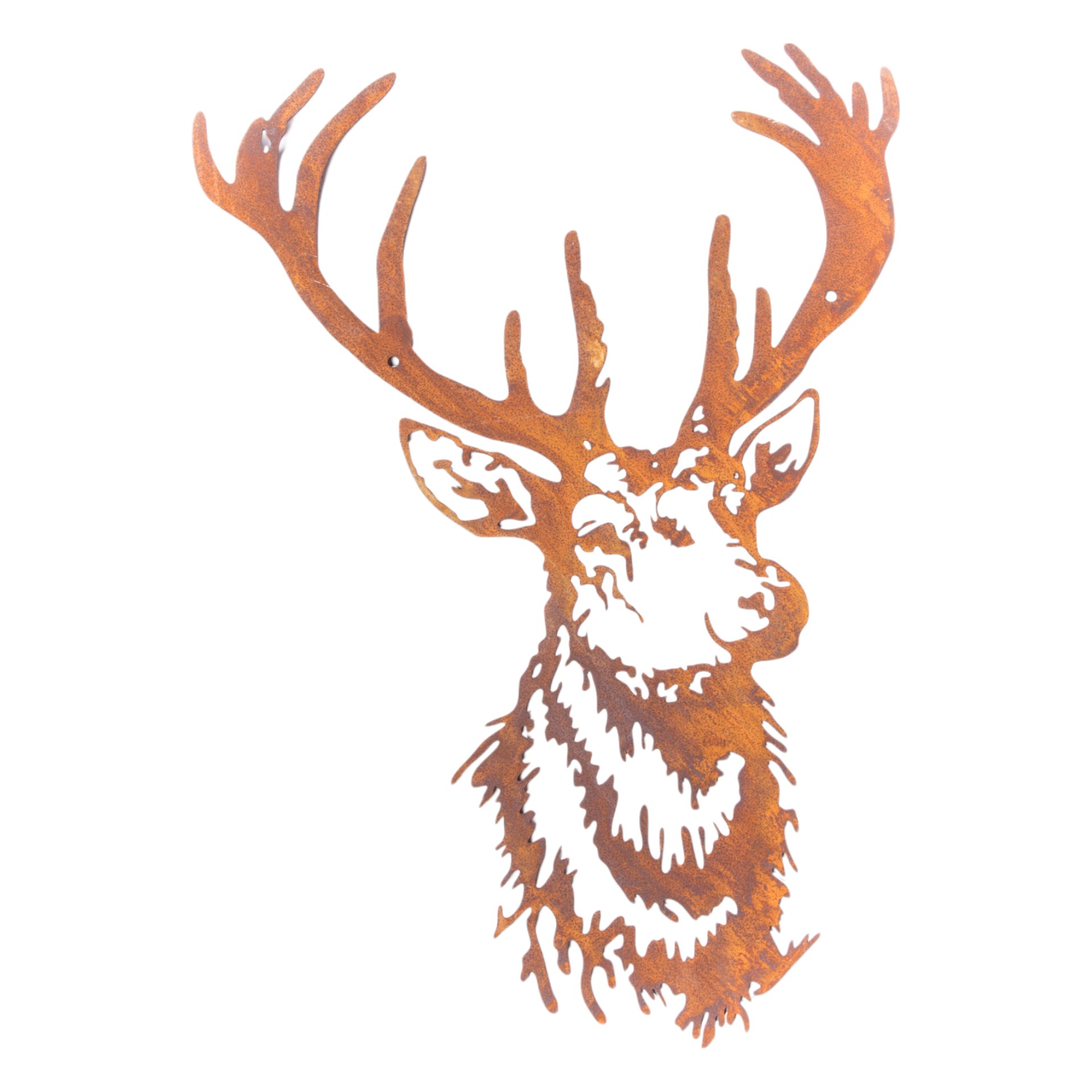 Hirschkopf klein zum Hängen rost, 20x28,5 cm Darstellung von Hirschkopf klein zum Hängen rost, 20x28,5 cm