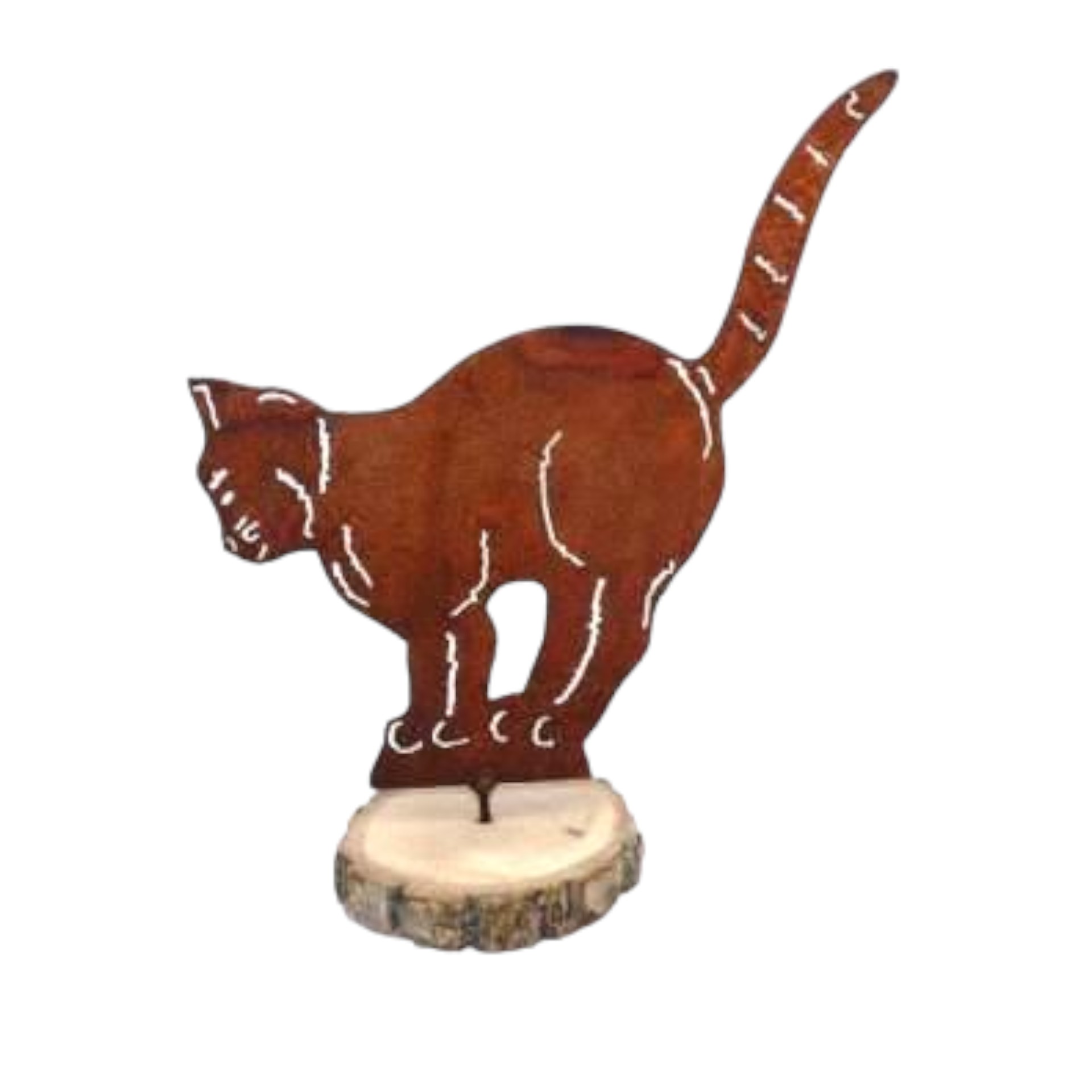 Katze mit Buckel mit Schraube Darstellung von Katze mit Buckel mit Schraube