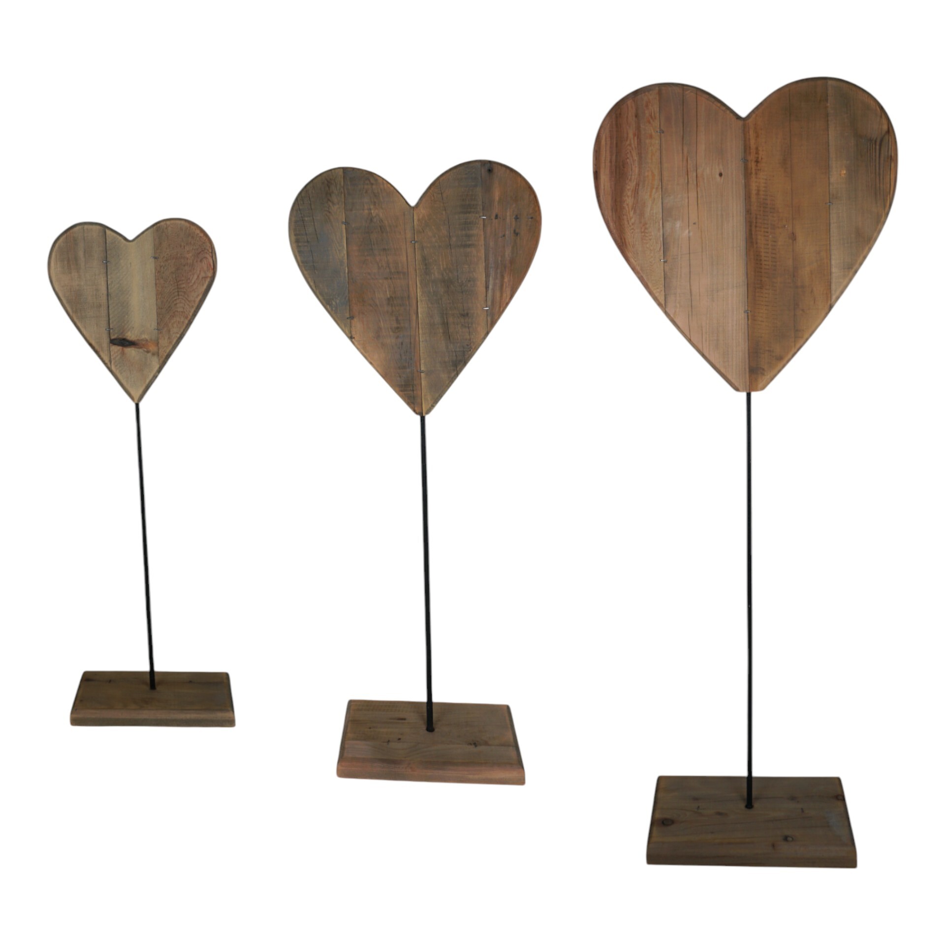 Holzherz auf hohem Fuss klein Darstellung von Holzherz auf hohem Fuss klein
