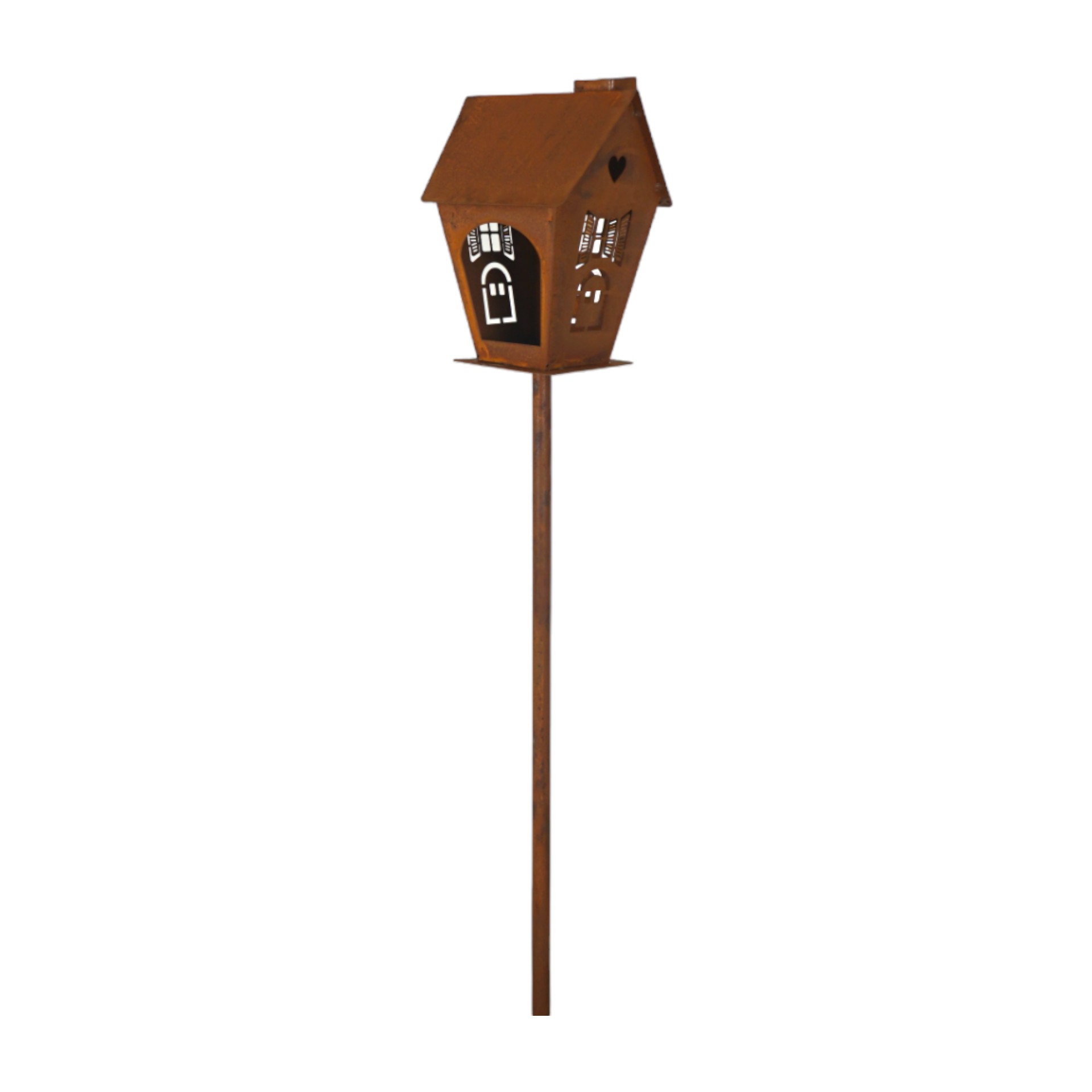 Darstellung von Rusty Haus f. Teelicht a. Stab