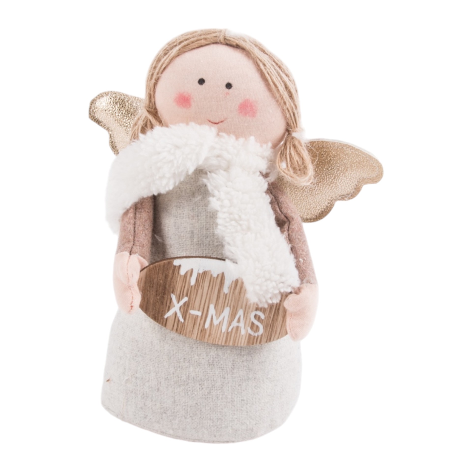 stehender Engel natur/ gold Darstellung von stehender Engel natur/ gold