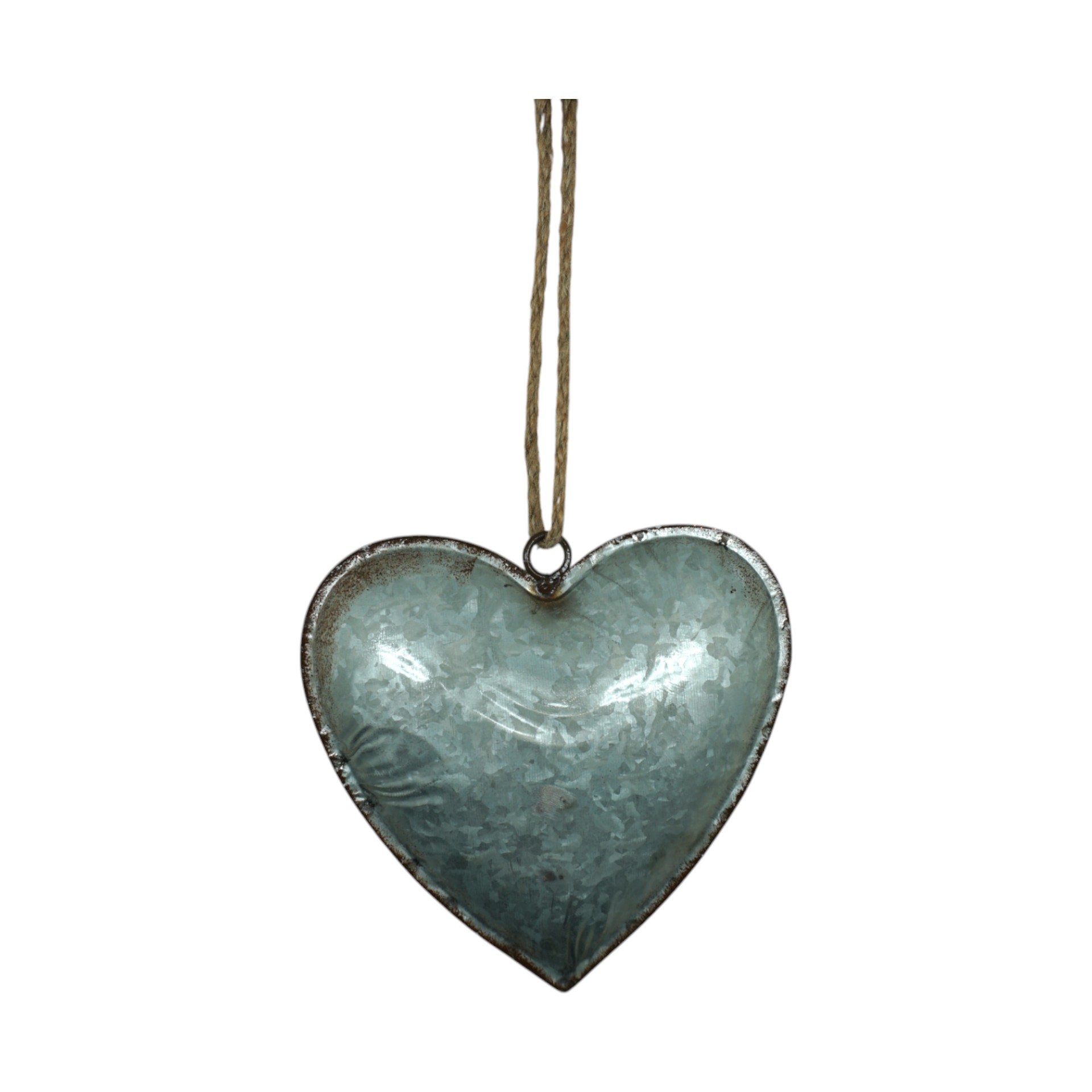 Metallherz mittel zinkfarben mit Rand Darstellung von Metallherz mittel zinkfarben mit Rand