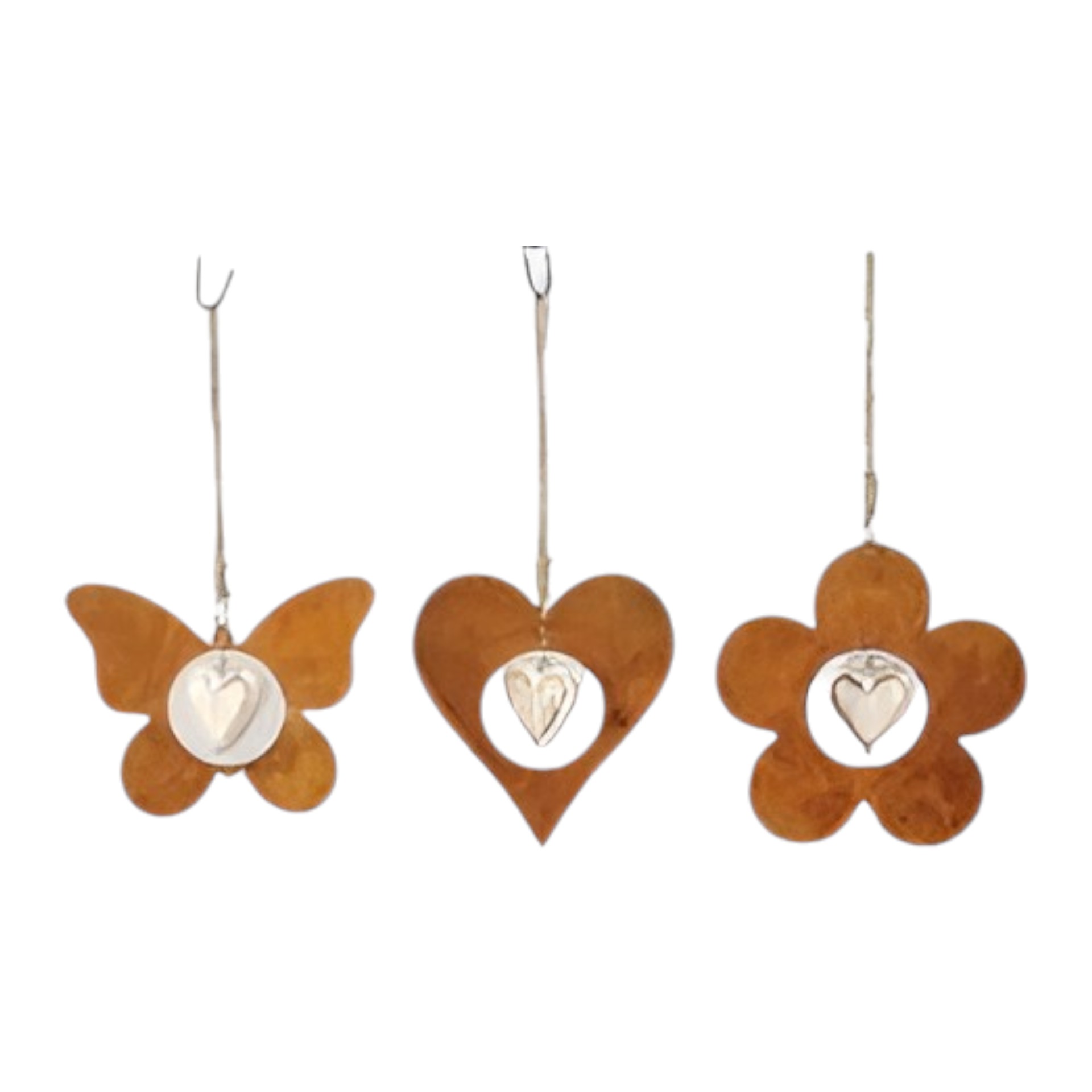 RP Falter/ Herz/ Blume klein mit Holzherz Darstellung von RP Falter/ Herz/ Blume klein mit Holzherz