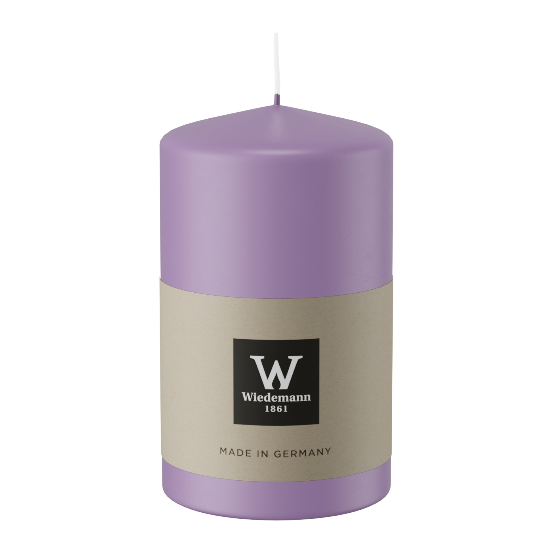 Darstellung von Stumpen Kerze 80x48 mit CELLO MAUVE