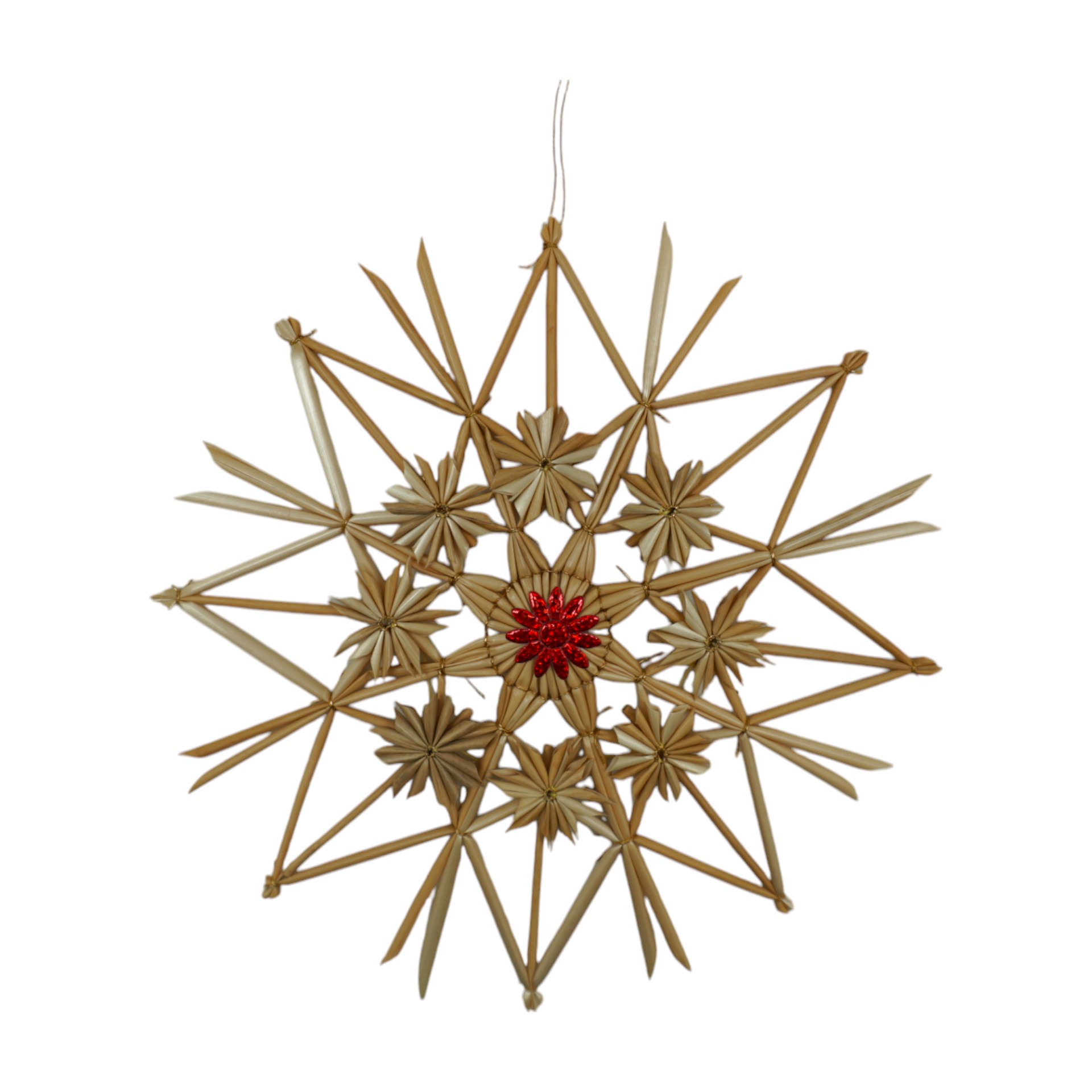 Fensterst. roter kleiner Stern in Mitte Darstellung von Fensterst. roter kleiner Stern in Mitte