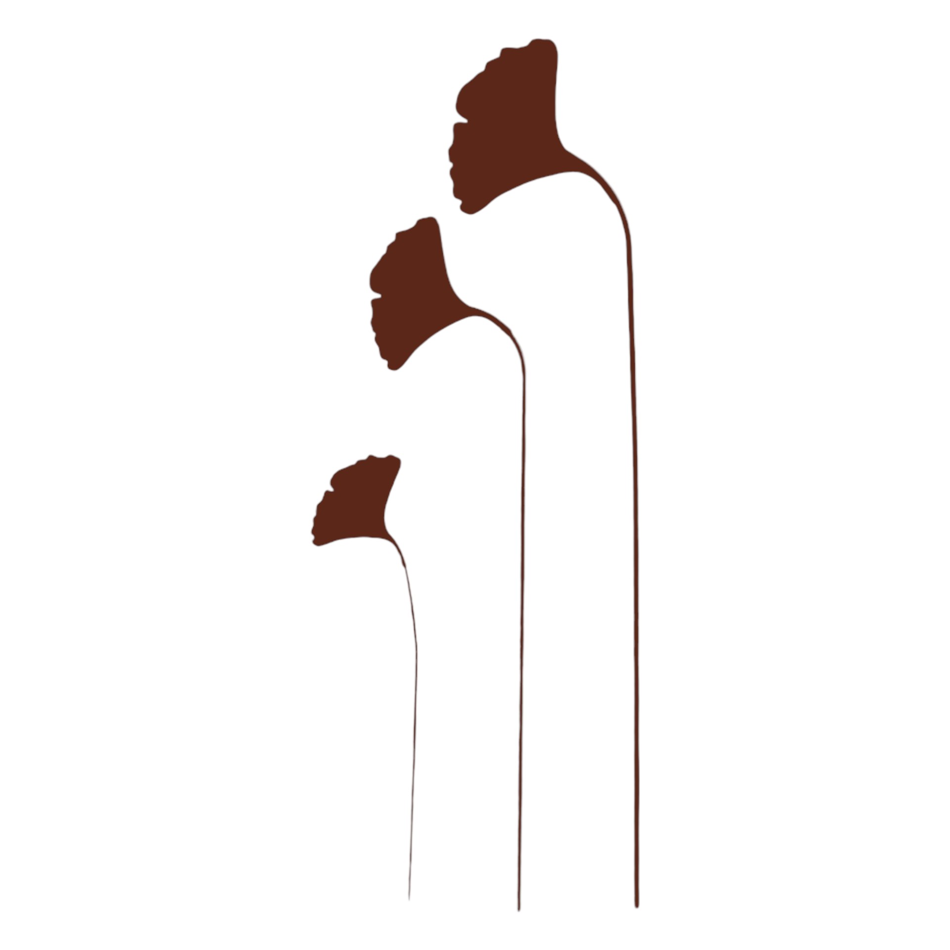 Gingkoblatt klein auf Stab Darstellung von Gingkoblatt klein auf Stab