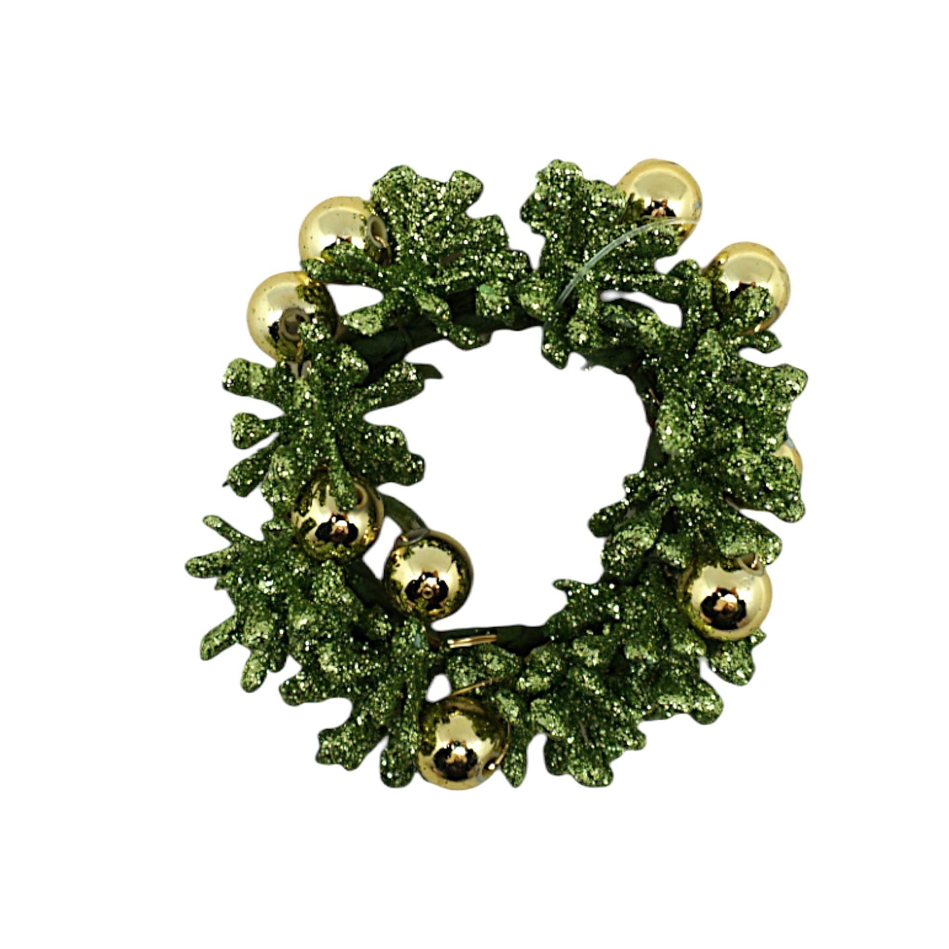 Darstellung von RP Kranz grün/gold glänzend mini d= 3,5 cm