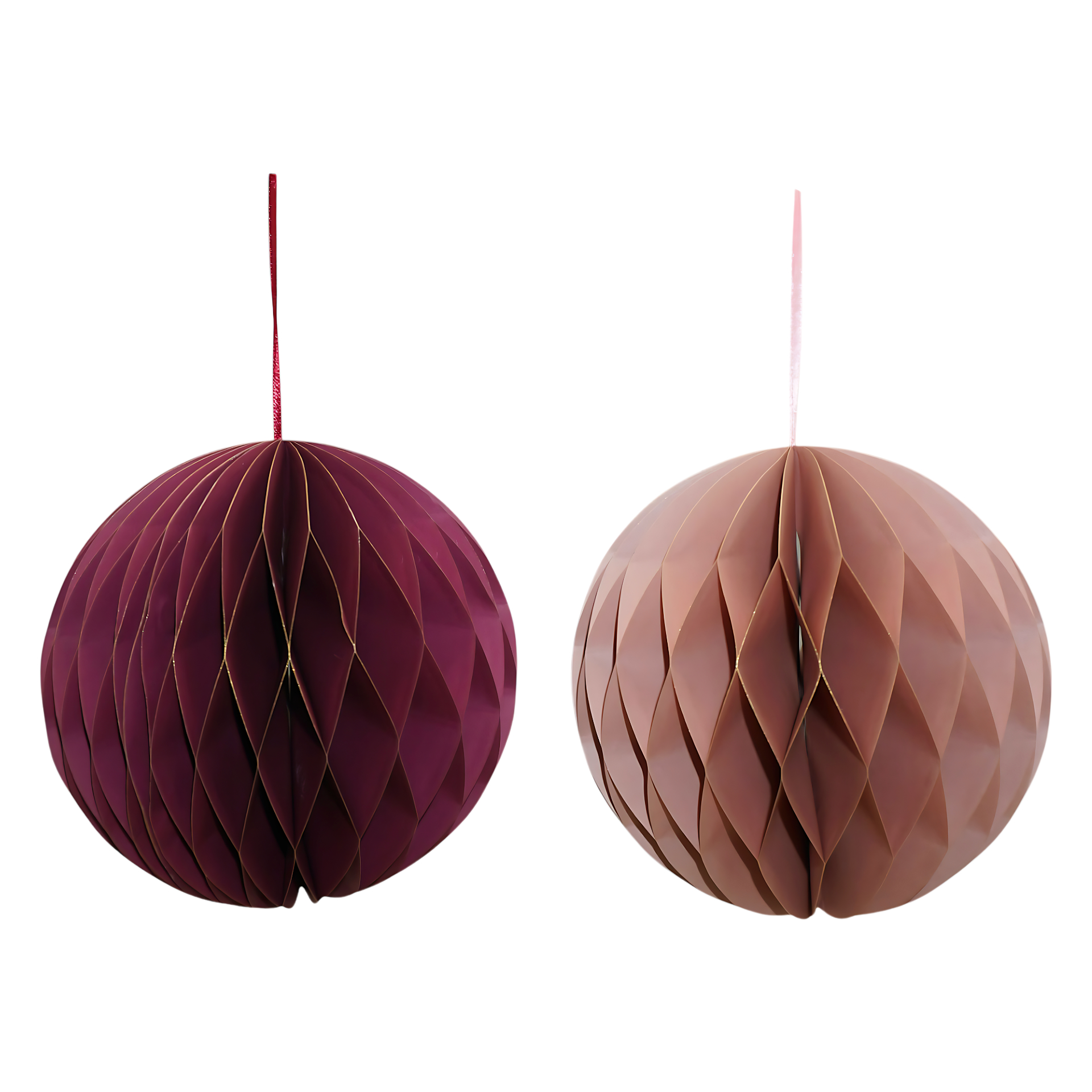 Darstellung von Papierkugel mittel purple/ pink sortiert mit Hänger