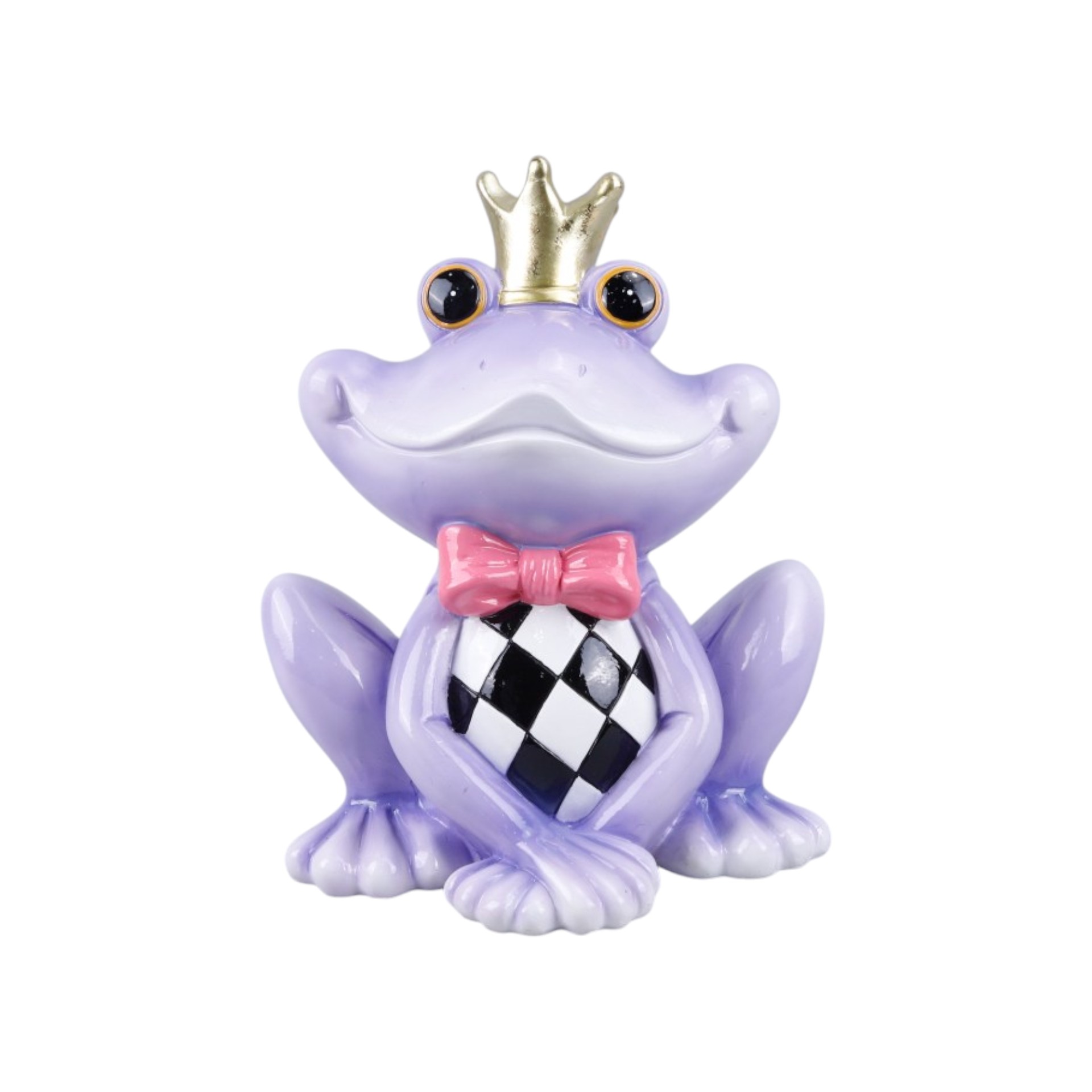 Darstellung von Frosch Fridolin LILA Masche u. Krone