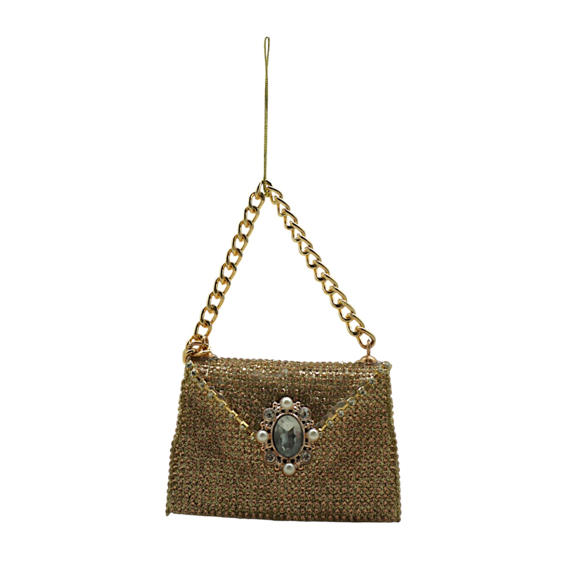 Darstellung von Tasche m. Kette Gold Glas